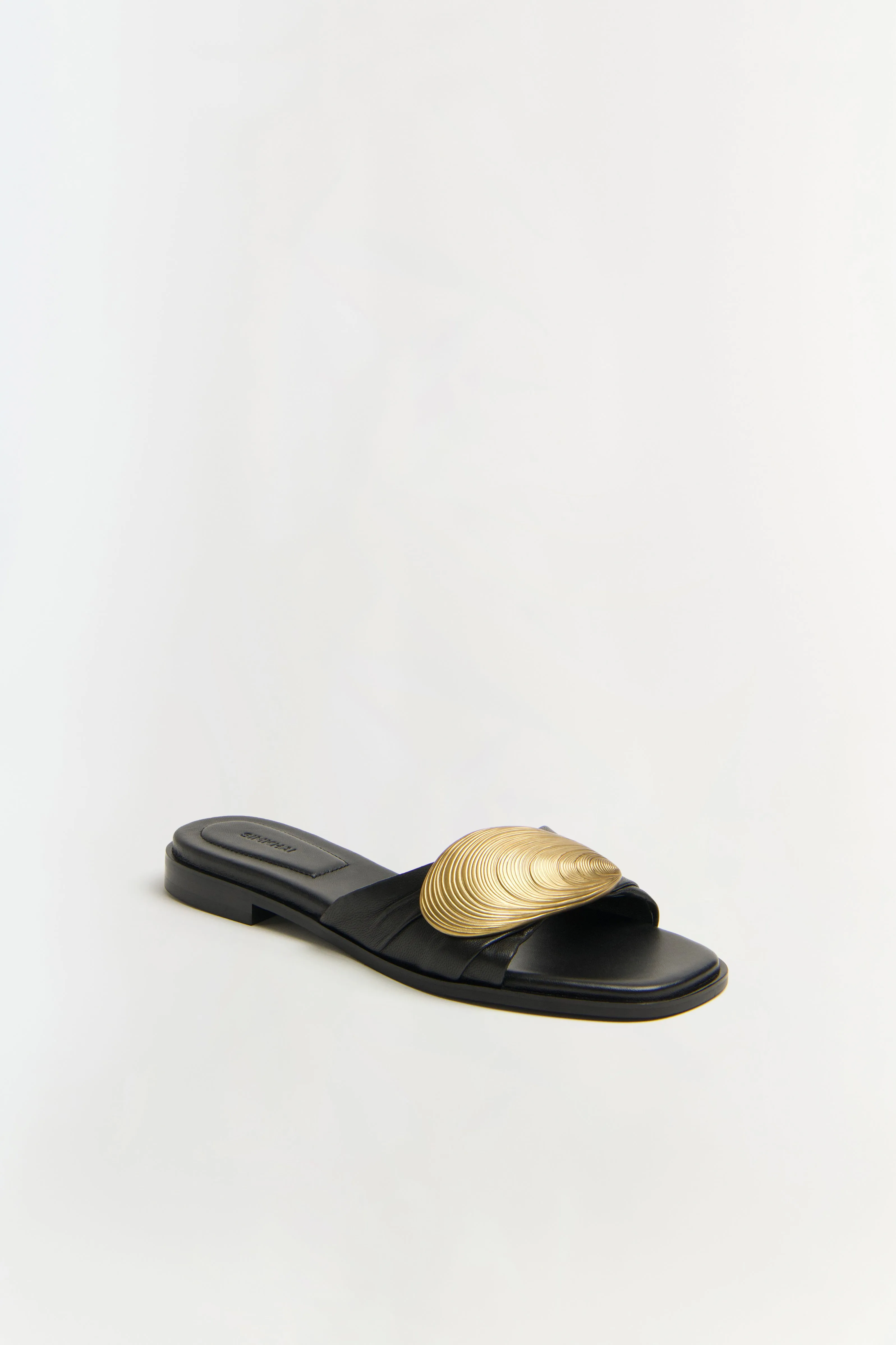 Gigi Oyster Leather Flat Slide sold by Simkhai product image thumbnail 3