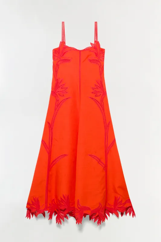 Ellery Embroidered Bustier Midi Dress made by Simkhai