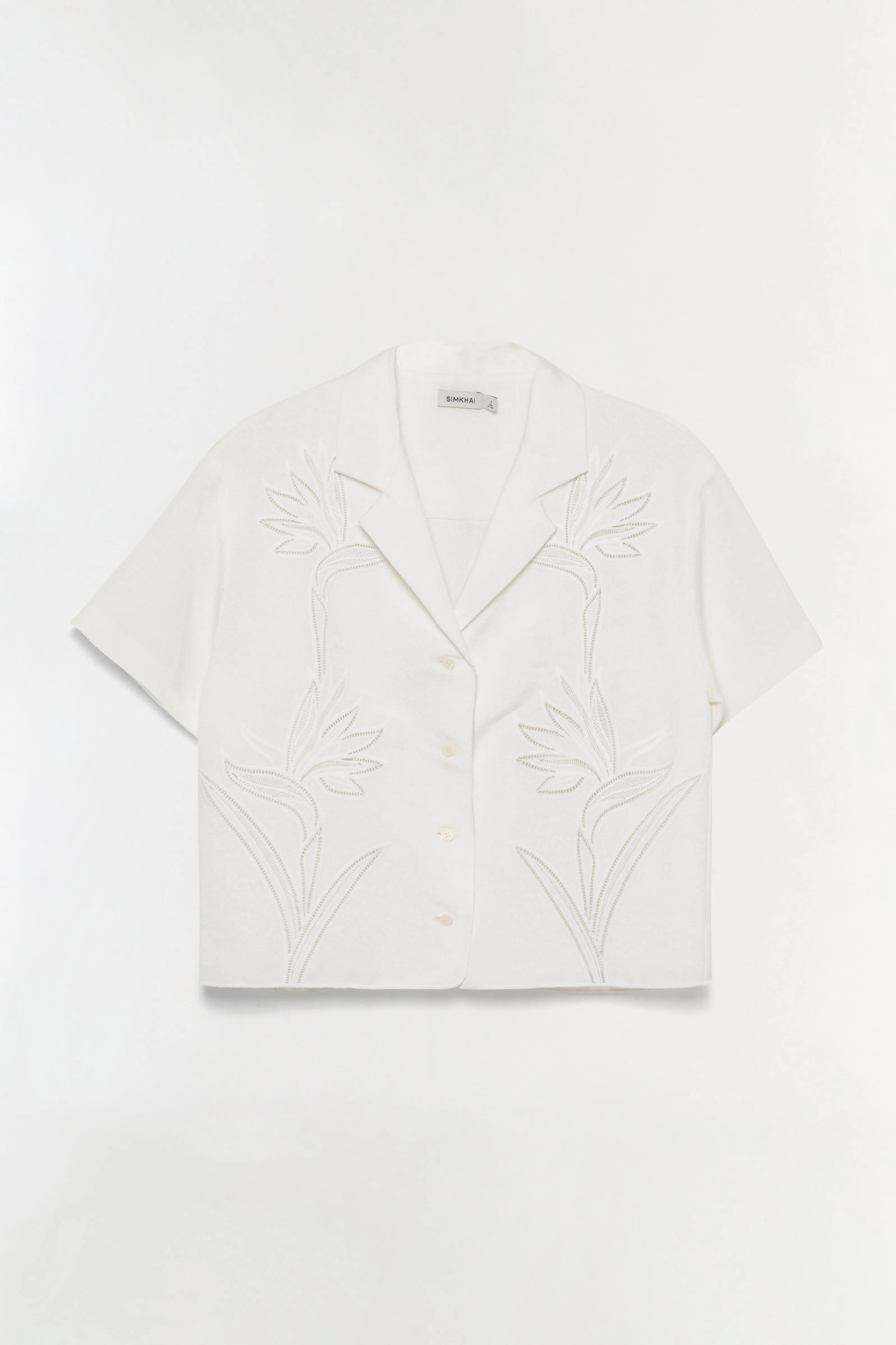 Louisa Embroidered Camp Shirt sold by Simkhai