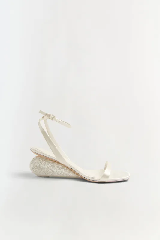 Bridget Satin Shell Wedge Sandal made by Simkhai