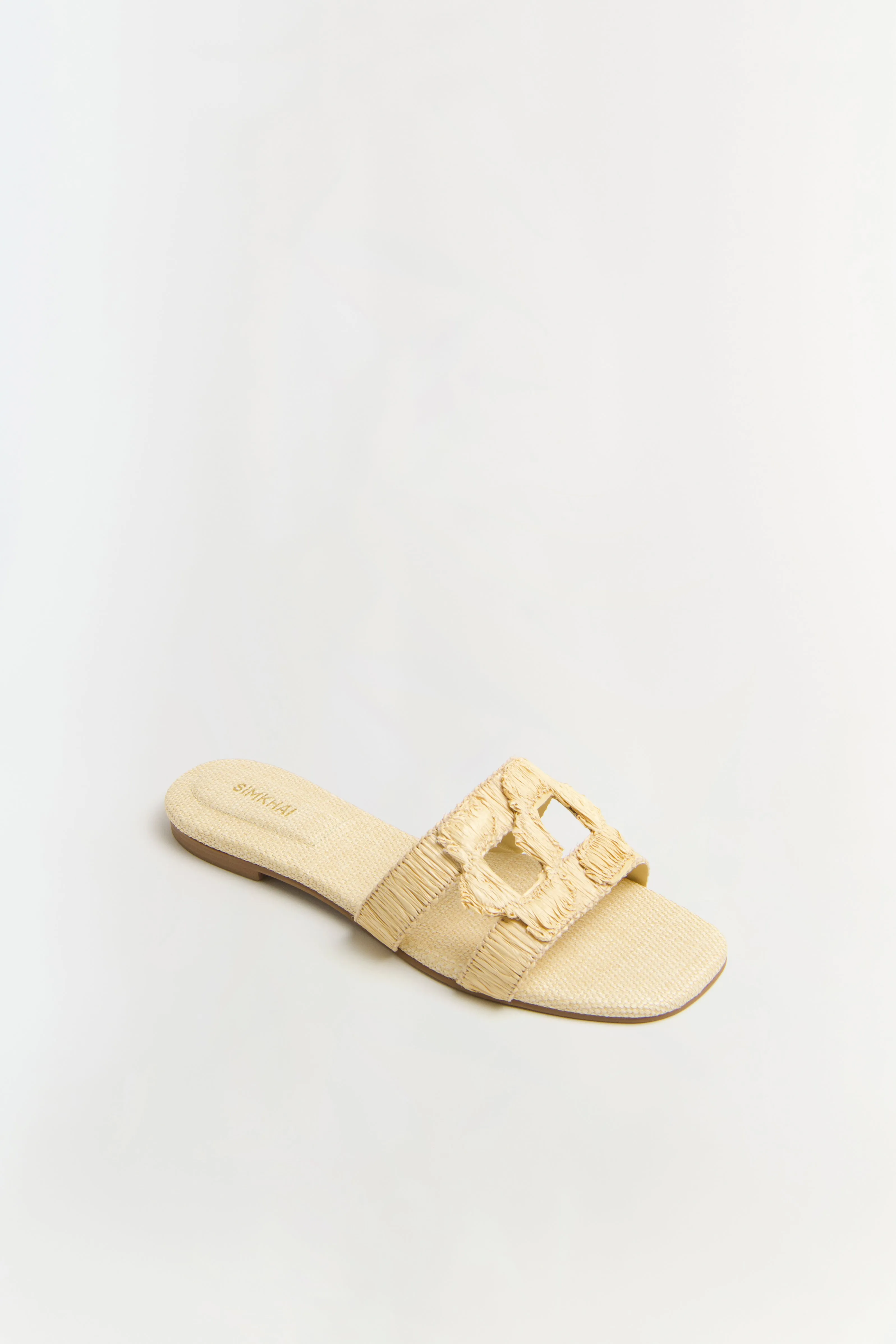 Simkhai Monogram Raffia Flat Slide sold by Simkhai product image thumbnail 3