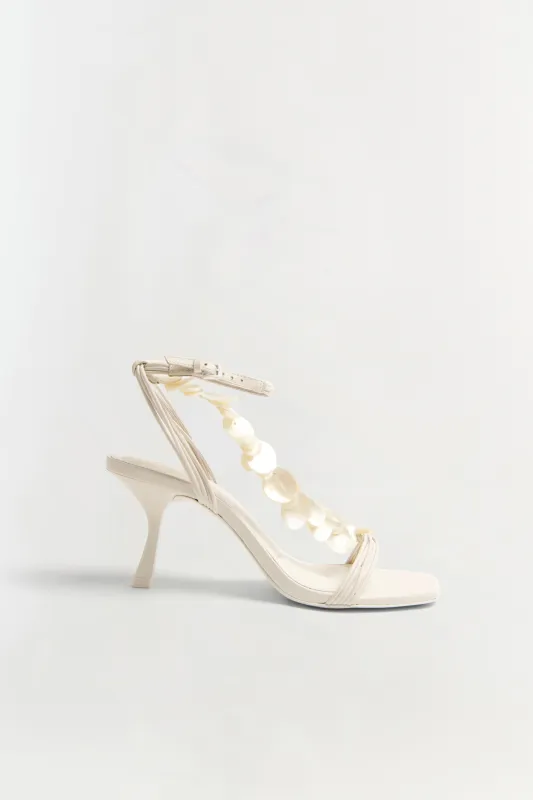 Elin Shell Beaded Heel made by Simkhai