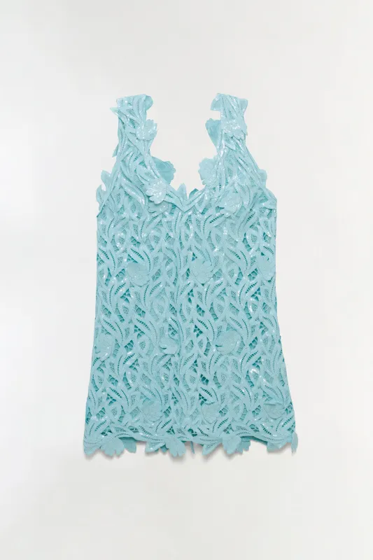 Raina Embroidered Sequin Mini Dress made by Simkhai