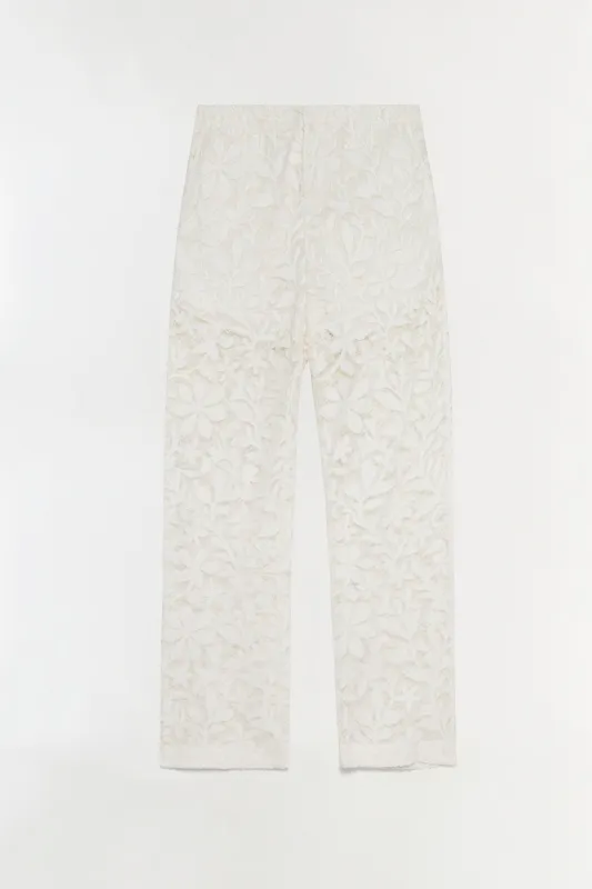 Braylen Cotton Lace Pant made by Simkhai