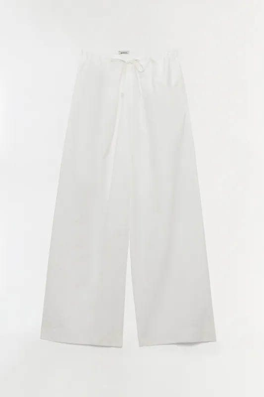 Rhea Cotton Wide Leg Pant made by Simkhai