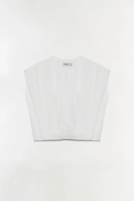 Wrenli Cotton Pleated Top made by Simkhai