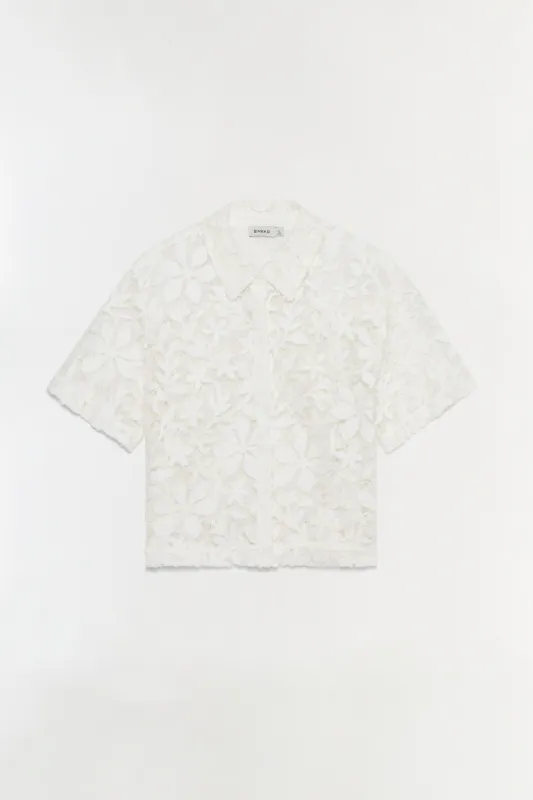 Annaelle Cotton Lace Top made by Simkhai