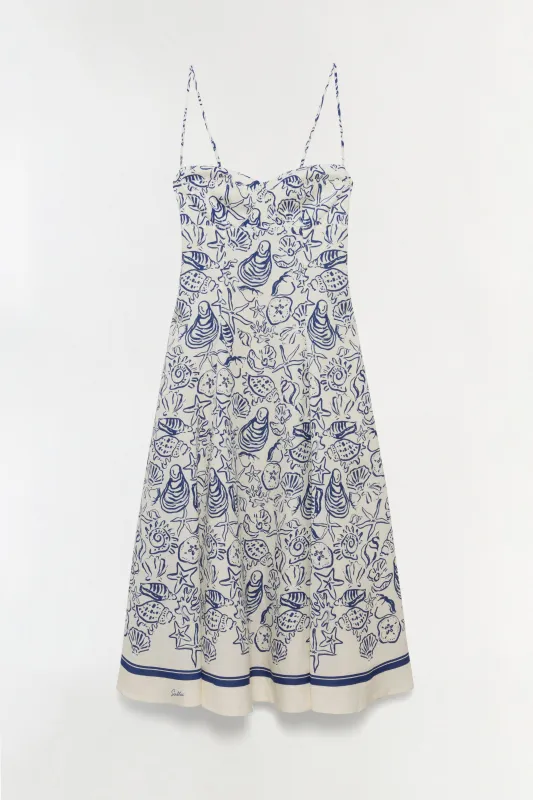 Analise Linen Bustier Midi Dress made by Simkhai