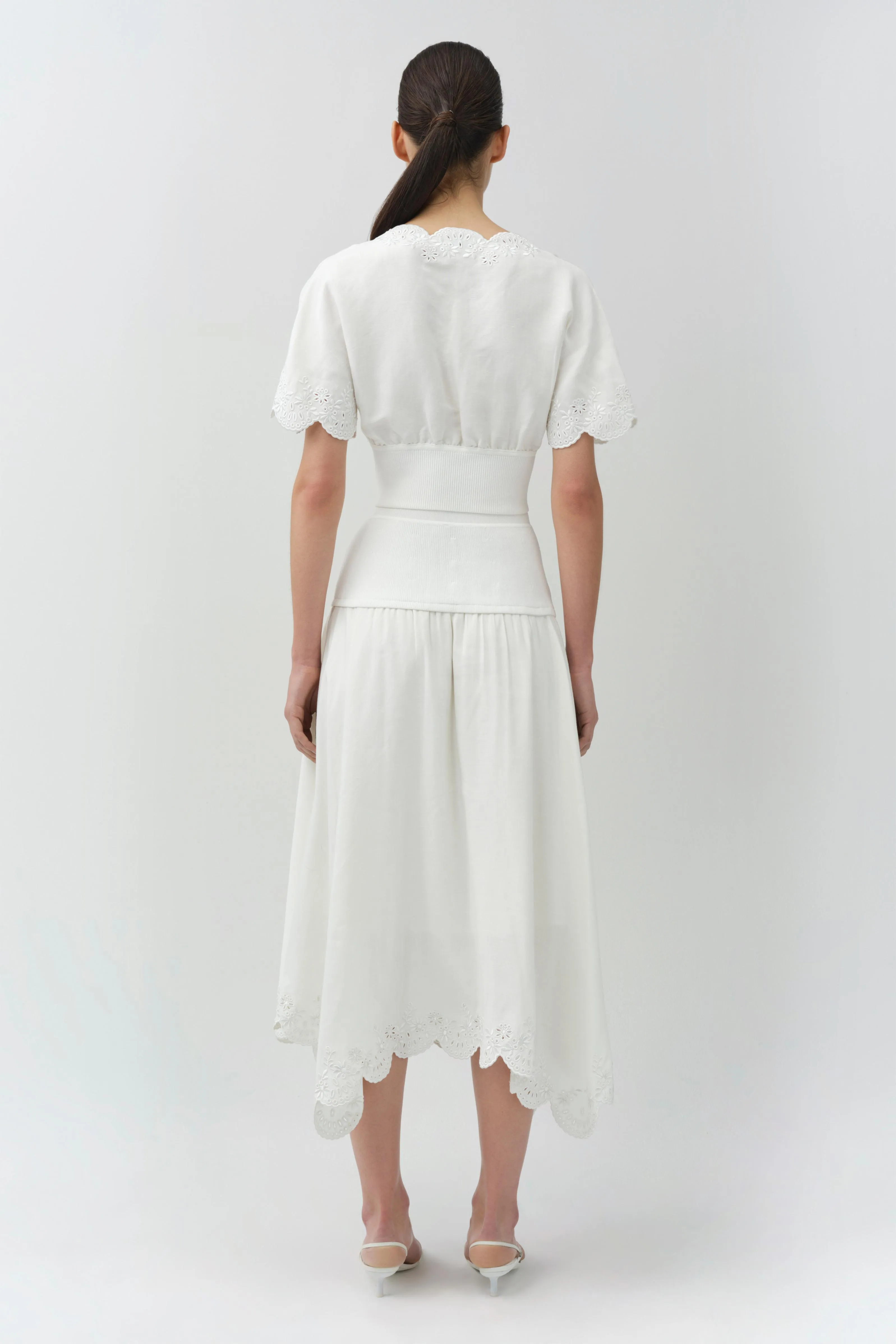 Haven Embroidered Linen Knit Skirt sold by Simkhai product image thumbnail 5