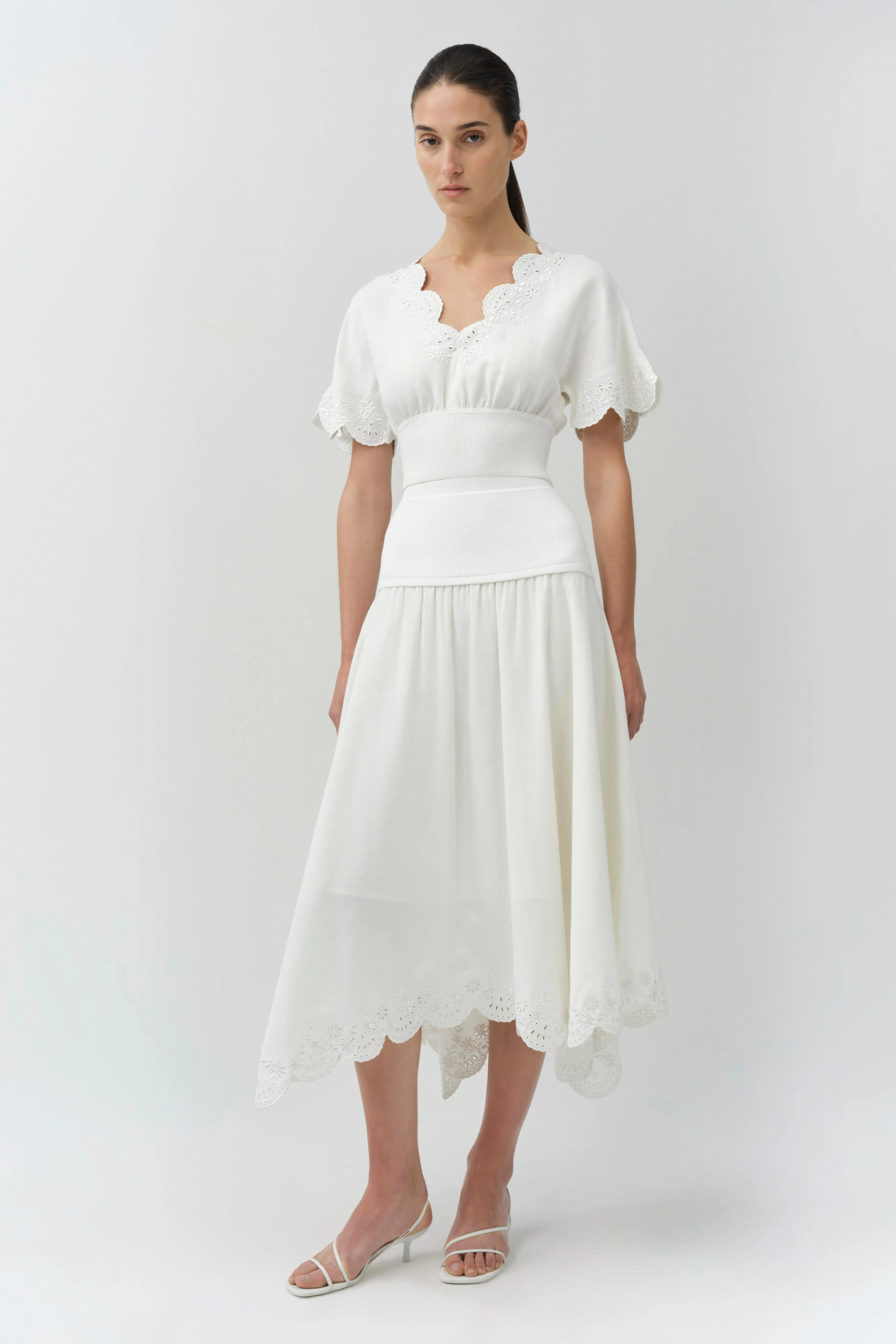 Haven Embroidered Linen Knit Skirt sold by Simkhai product image thumbnail 4