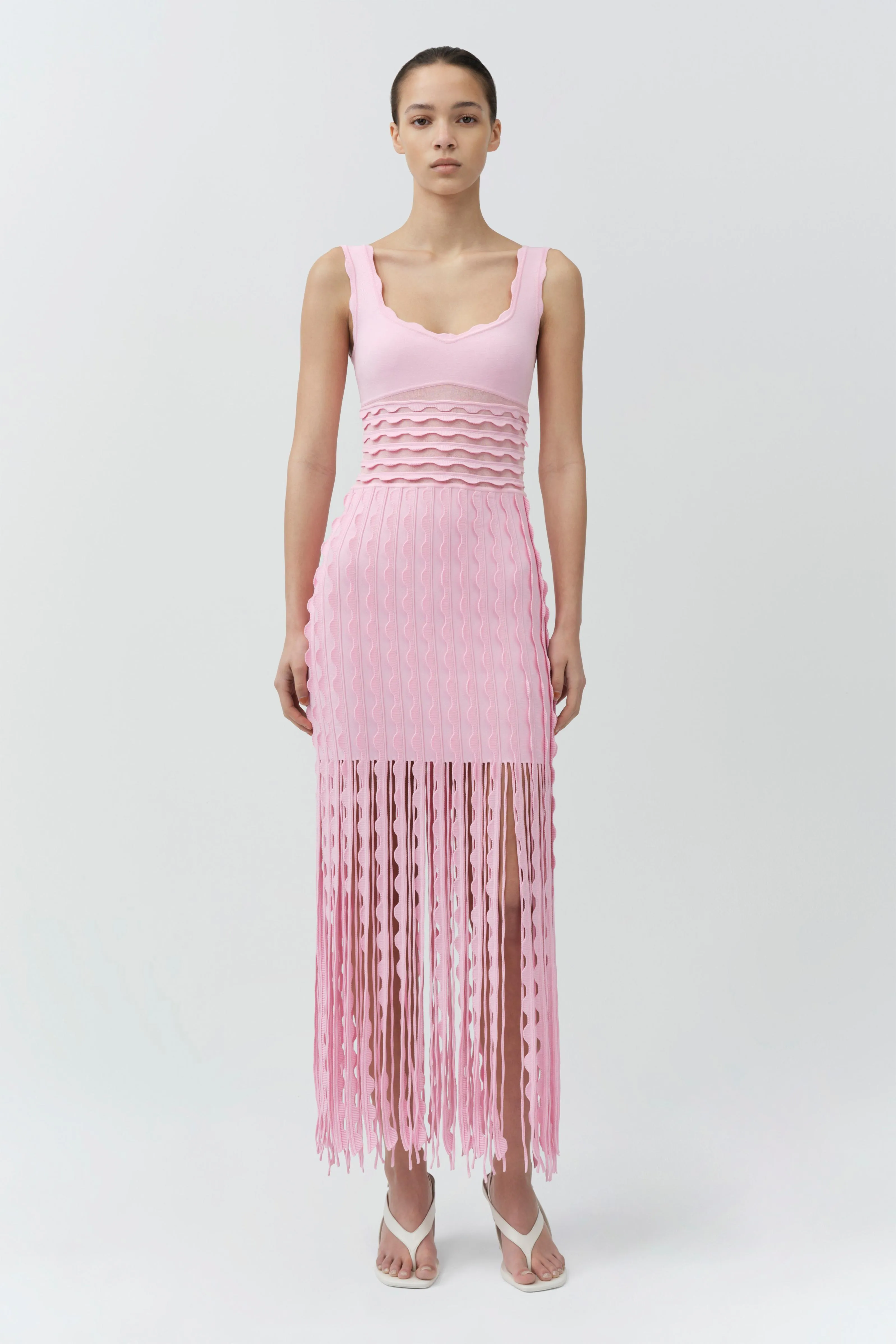 Brionne Scalloped Knit Midi Dress sold by Simkhai product image thumbnail 2