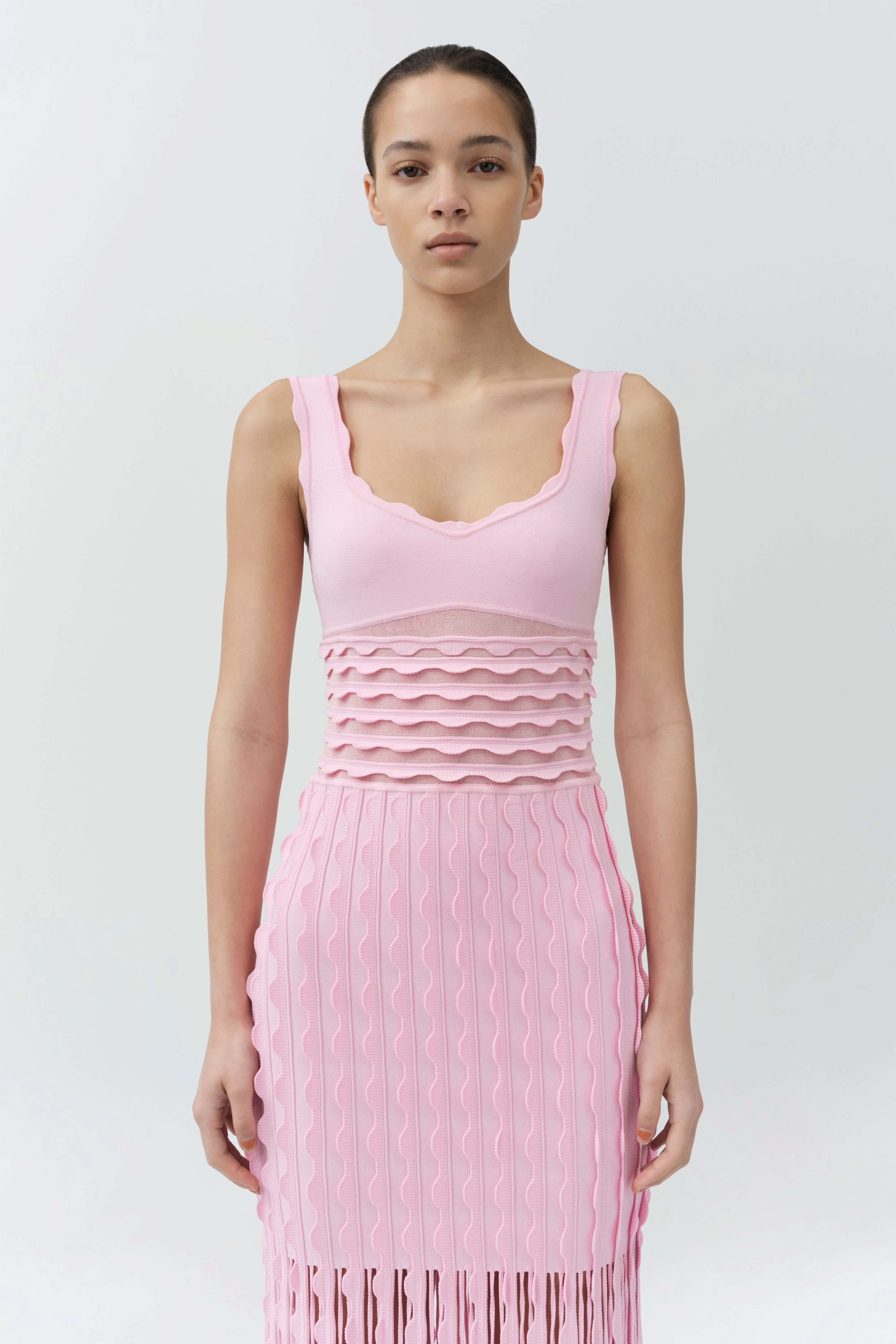 Brionne Scalloped Knit Midi Dress sold by Simkhai product image thumbnail 3