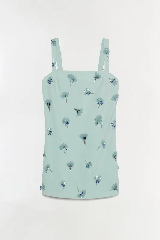 Ella Embellished Crepe Mini Dress made by Simkhai