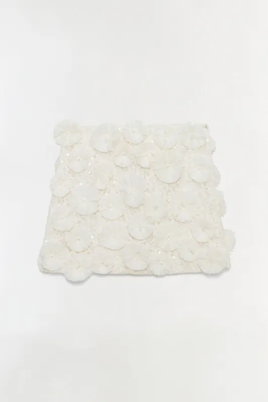 Nolia Floral Raffia Mini Skirt made by Simkhai