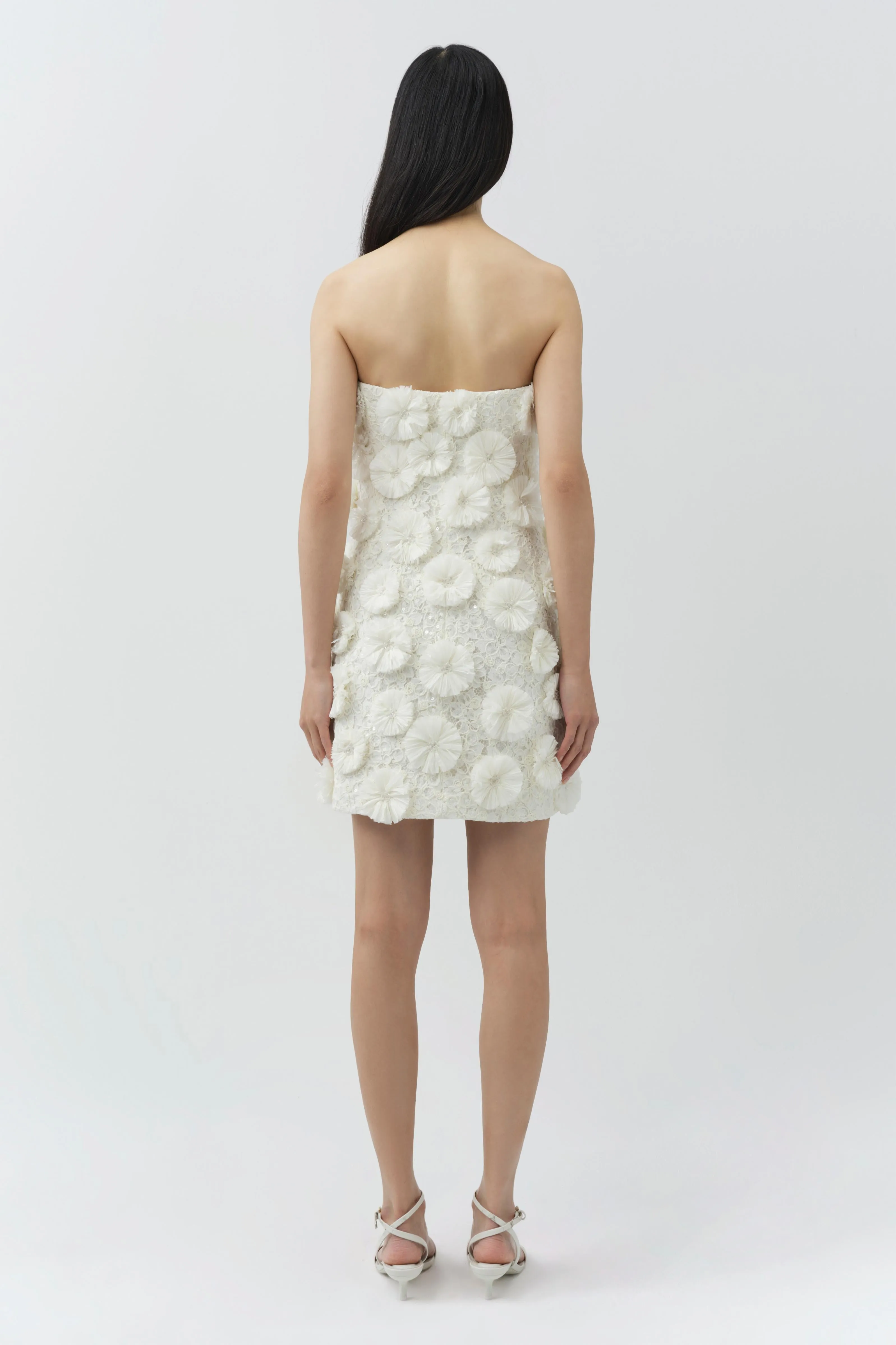 Holland Floral Raffia Bustier Mini Dress sold by Simkhai product image thumbnail 4