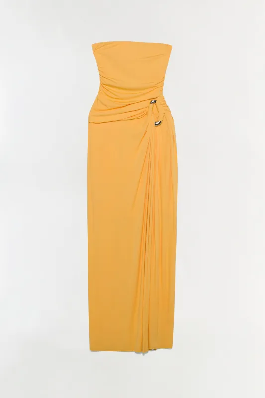 Emma Strapless Draped Jersey Bustier Gown made by Simkhai