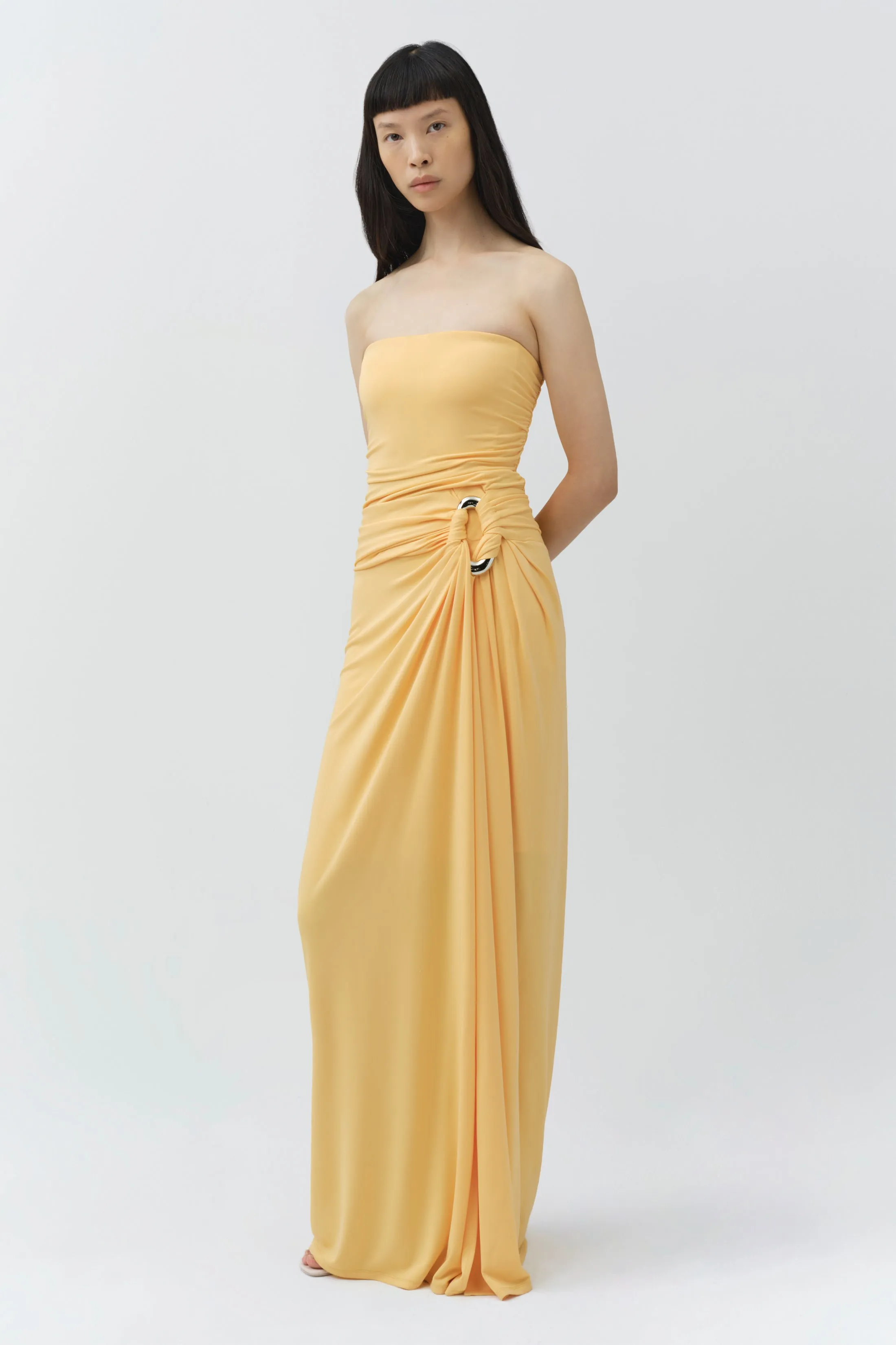Emma Strapless Draped Jersey Bustier Gown sold by Simkhai product image thumbnail 5
