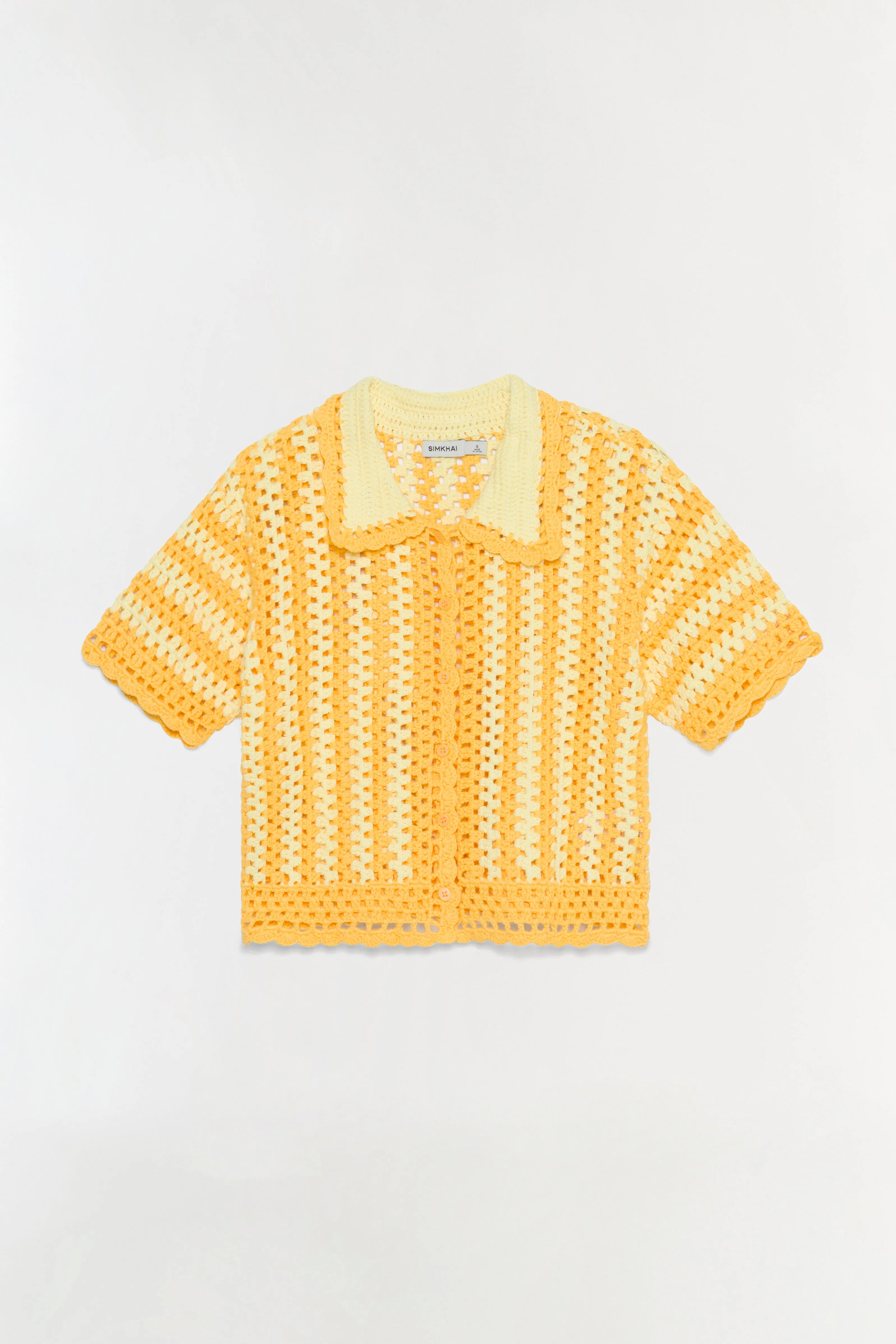 Stanton Crochet Camp Shirt sold by Simkhai