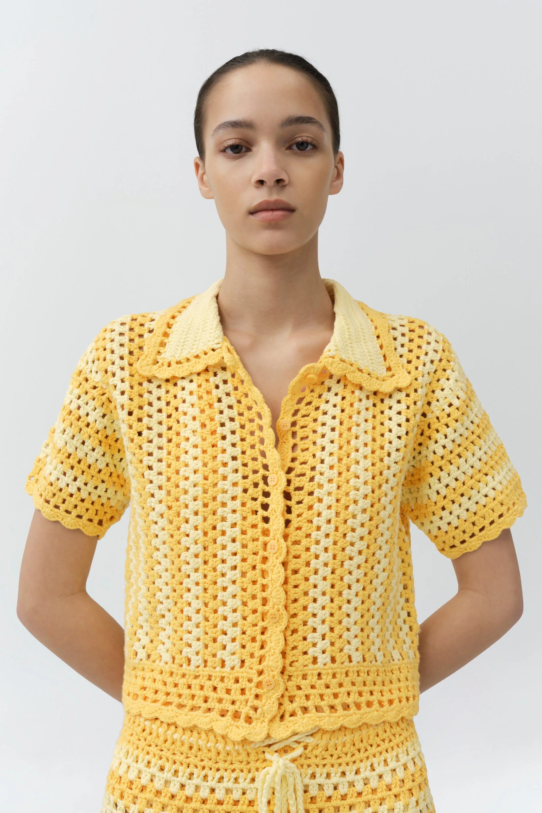 Stanton Crochet Camp Shirt sold by Simkhai product image thumbnail 3
