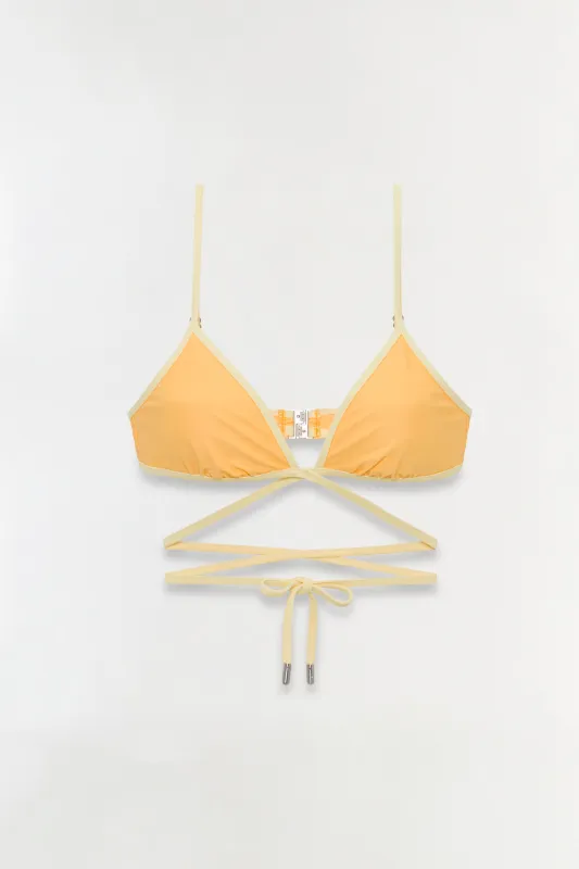 Harlen Tie Front Bikini Top made by Simkhai