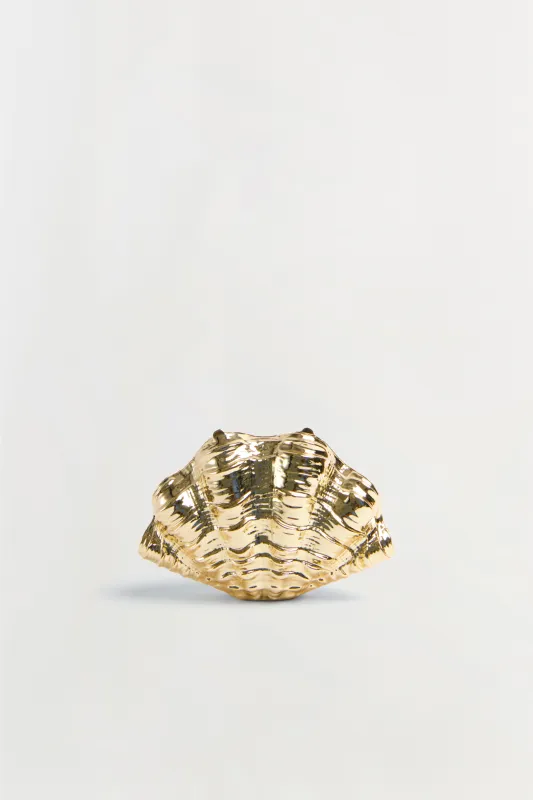 Venus Metal Shell Clutch made by Simkhai