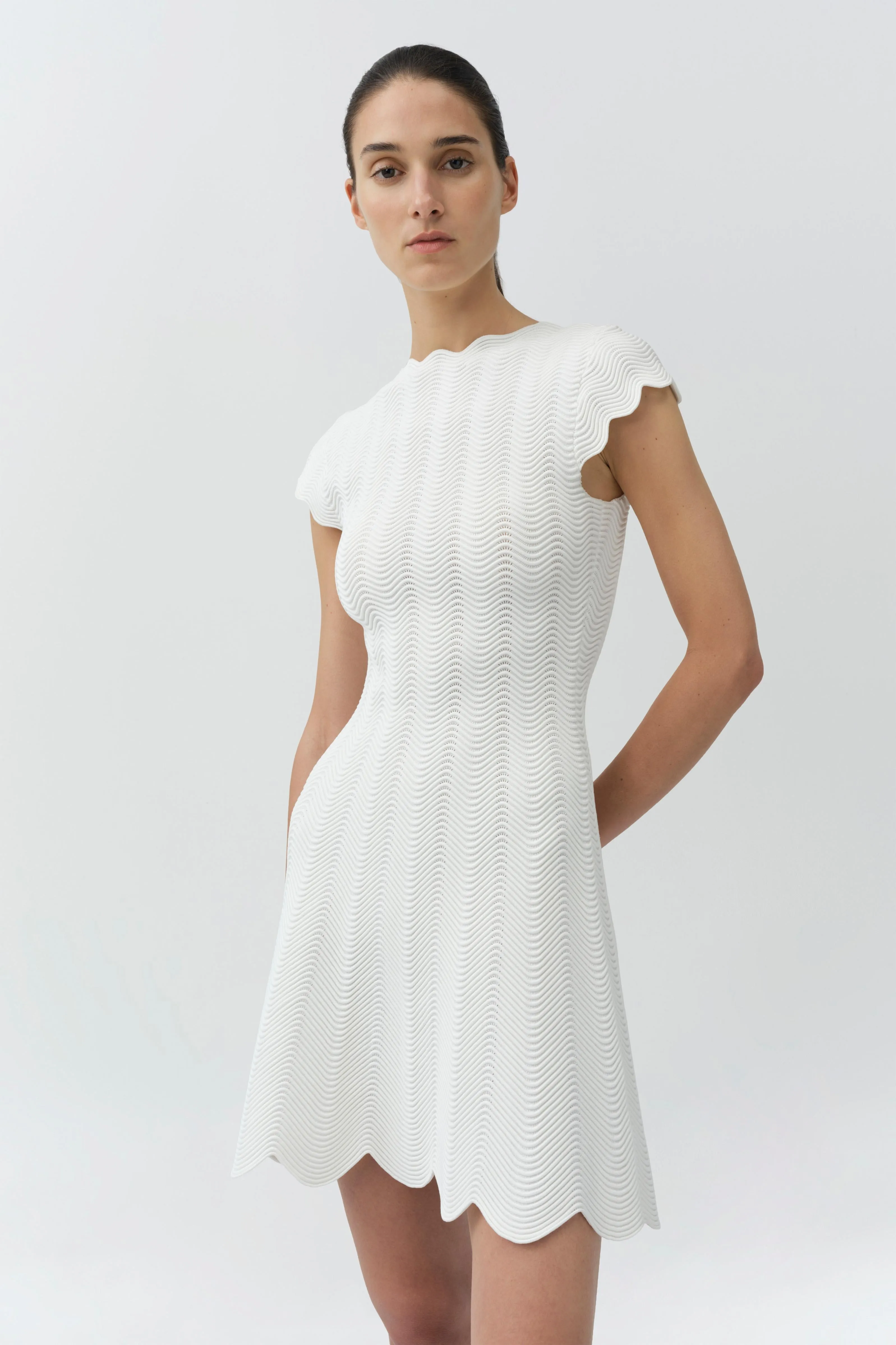 Evalynn Wavy Knit Mini Dress sold by Simkhai product image thumbnail 3