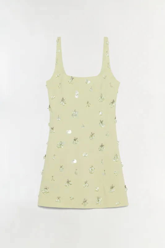 Ziva Embellished Crepe Mini Dress made by Simkhai