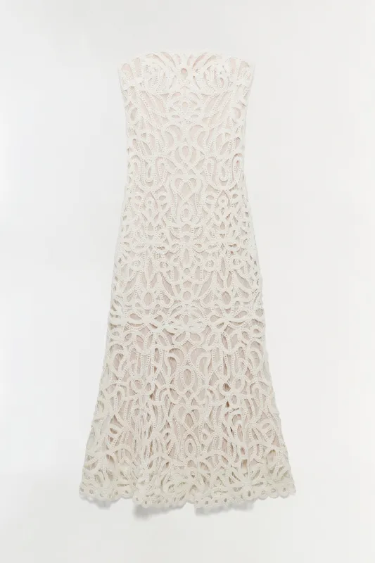 Clairis Lace Bustier Midi Dress made by Simkhai