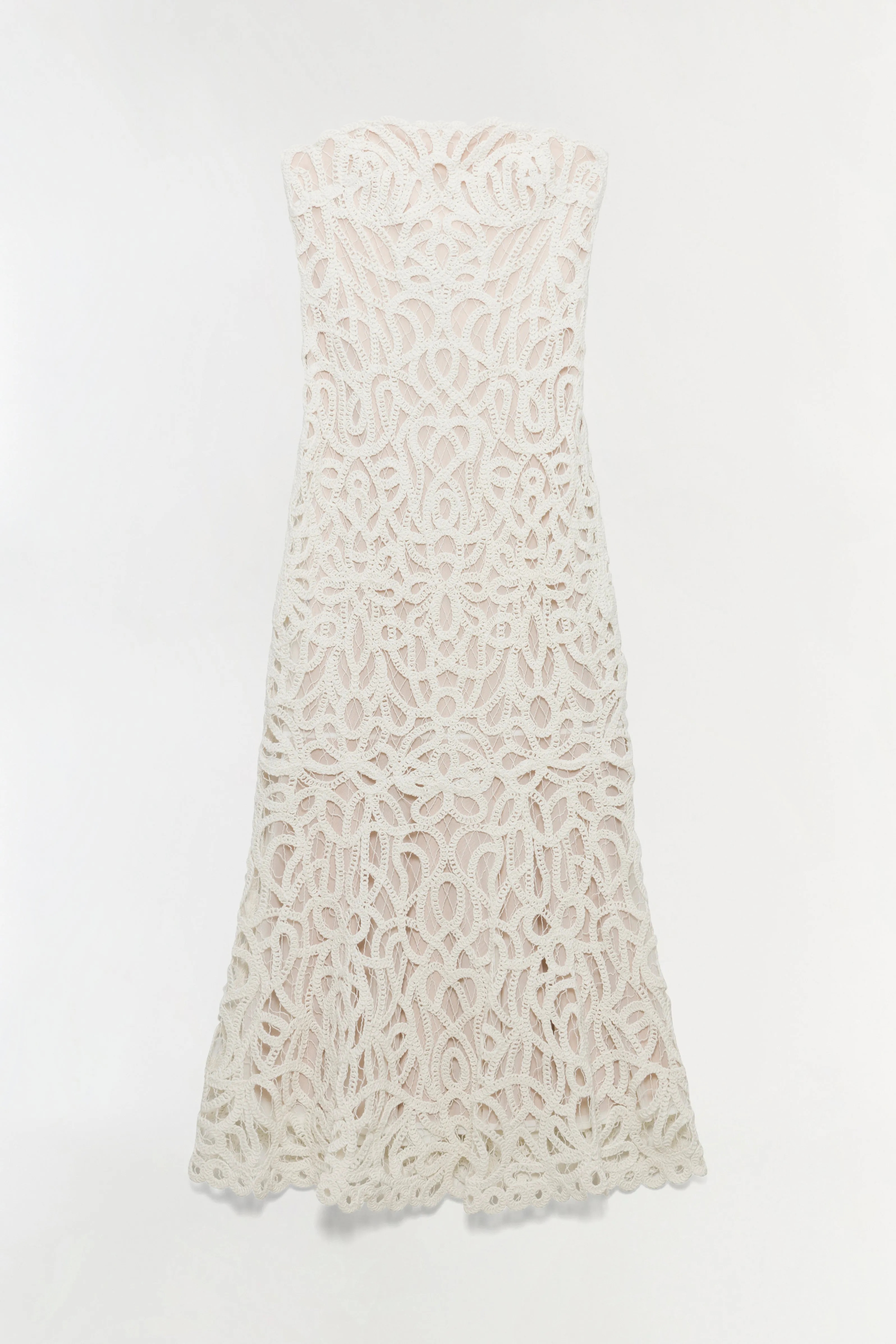 Clairis Lace Bustier Midi Dress sold by Simkhai