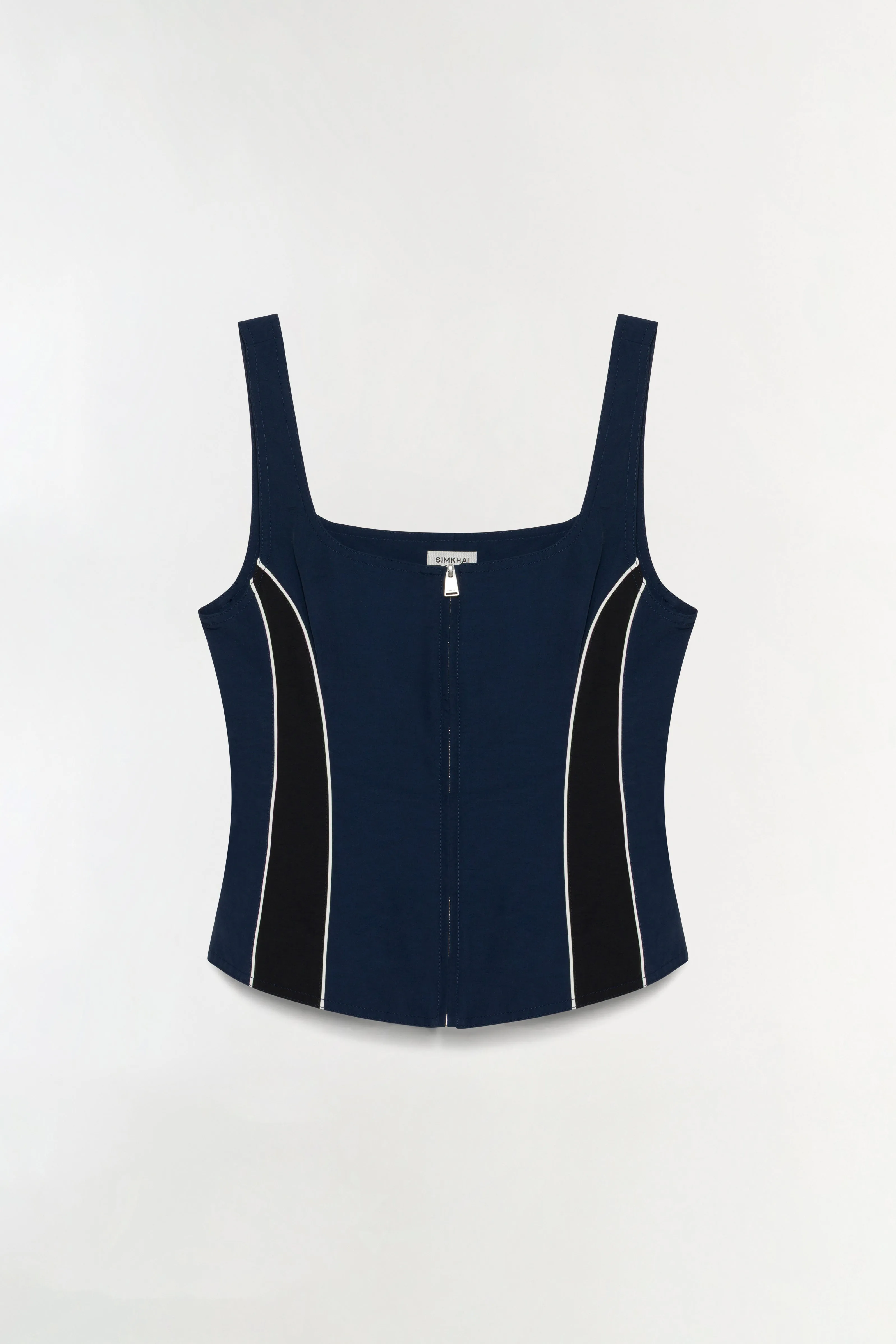Aya Cotton Faille Bustier Top sold by Simkhai