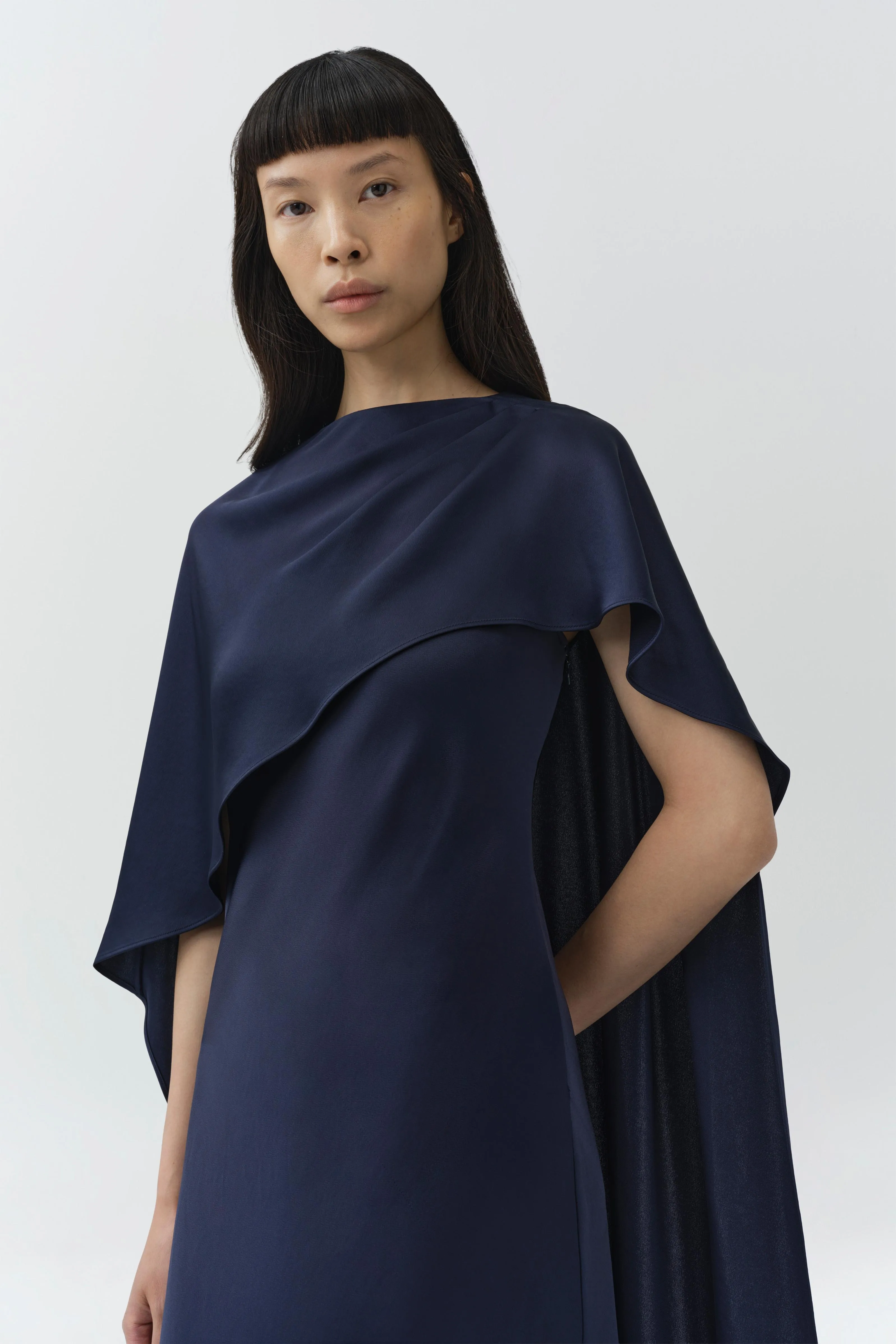 Izel Satin Cape Gown sold by Simkhai product image thumbnail 3