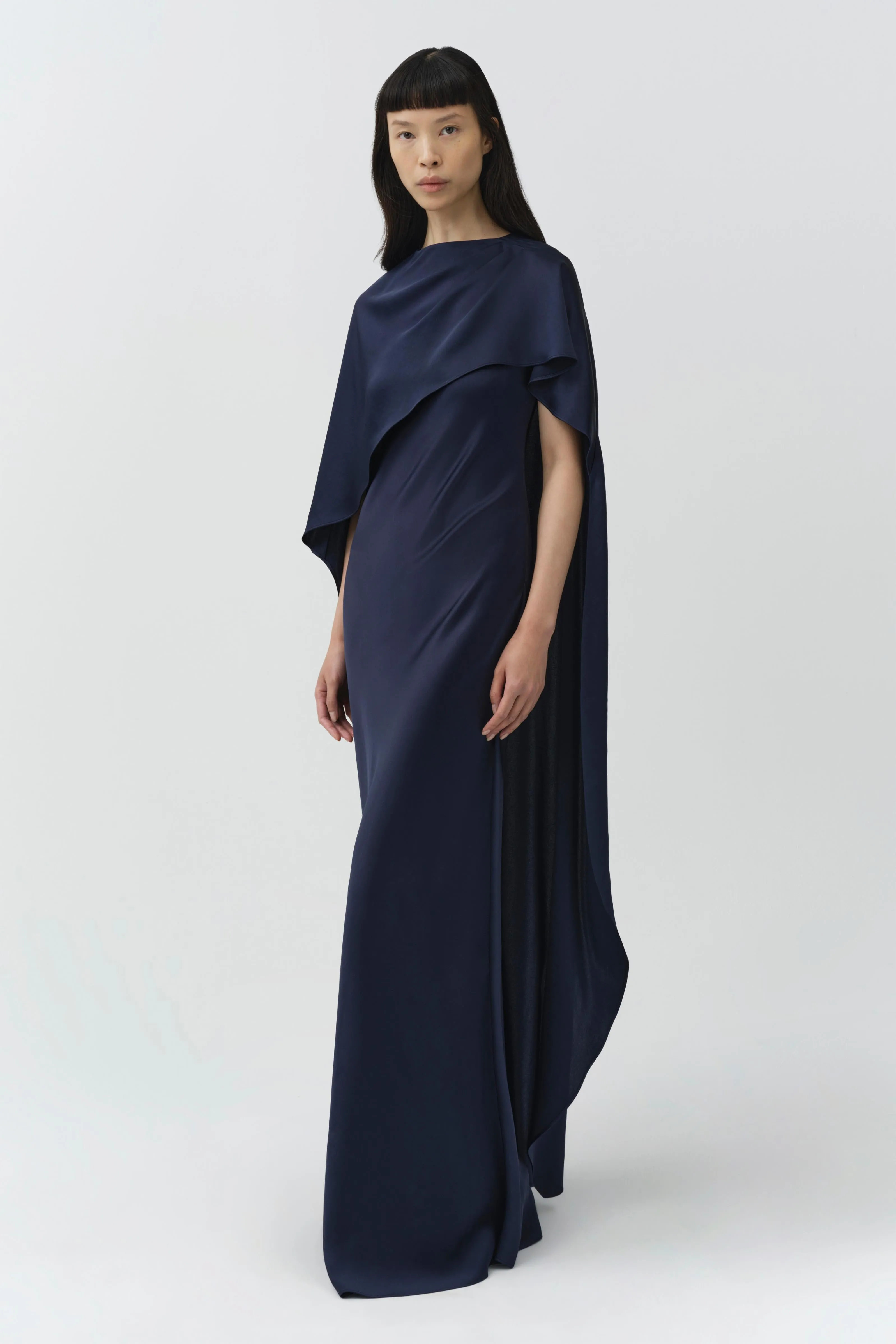 Izel Satin Cape Gown sold by Simkhai product image thumbnail 4