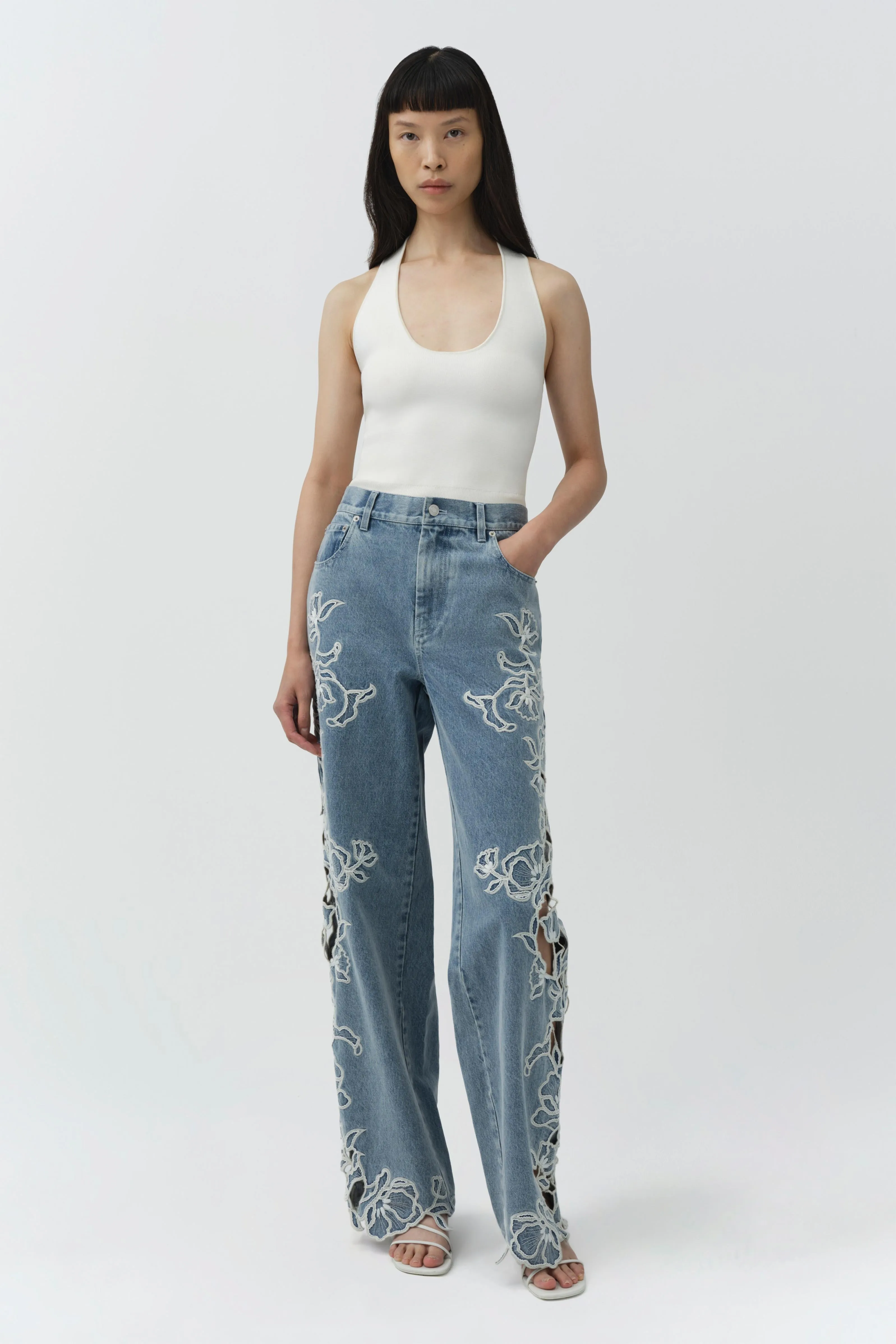 Porter Embroidered Jean sold by Simkhai product image thumbnail 2