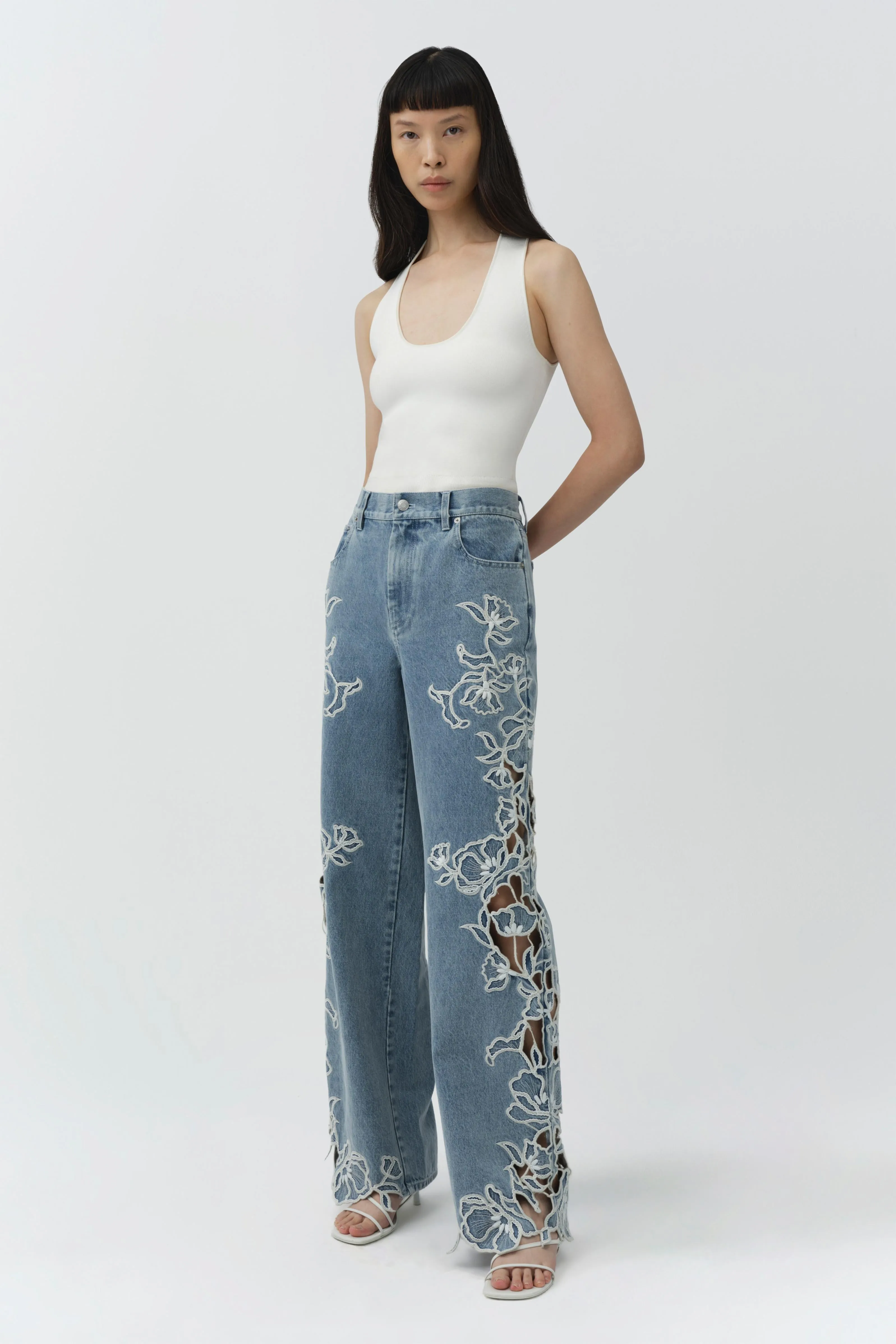Porter Embroidered Jean sold by Simkhai product image thumbnail 3