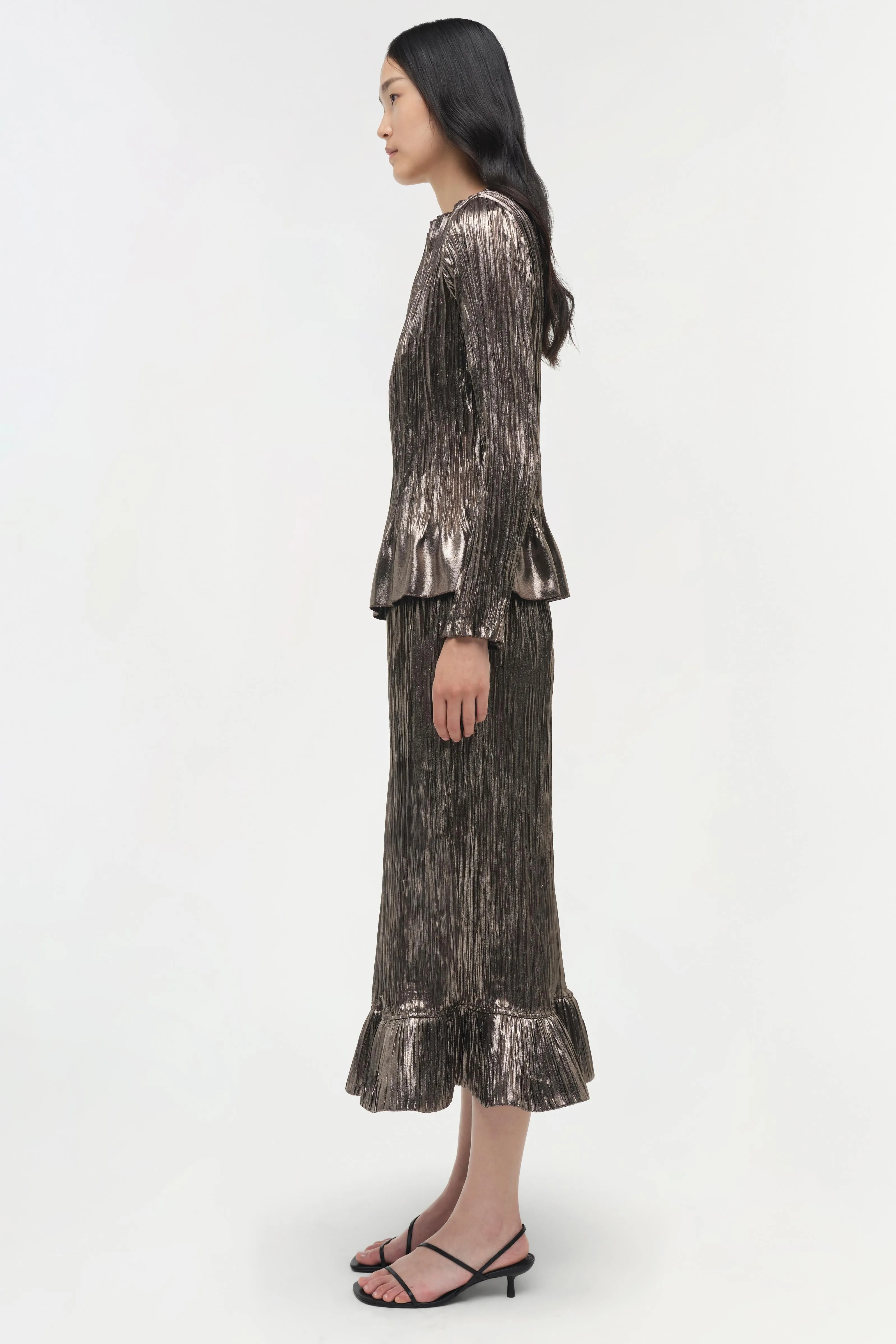 Chale Metallic Plisse Top sold by Simkhai product image thumbnail 4