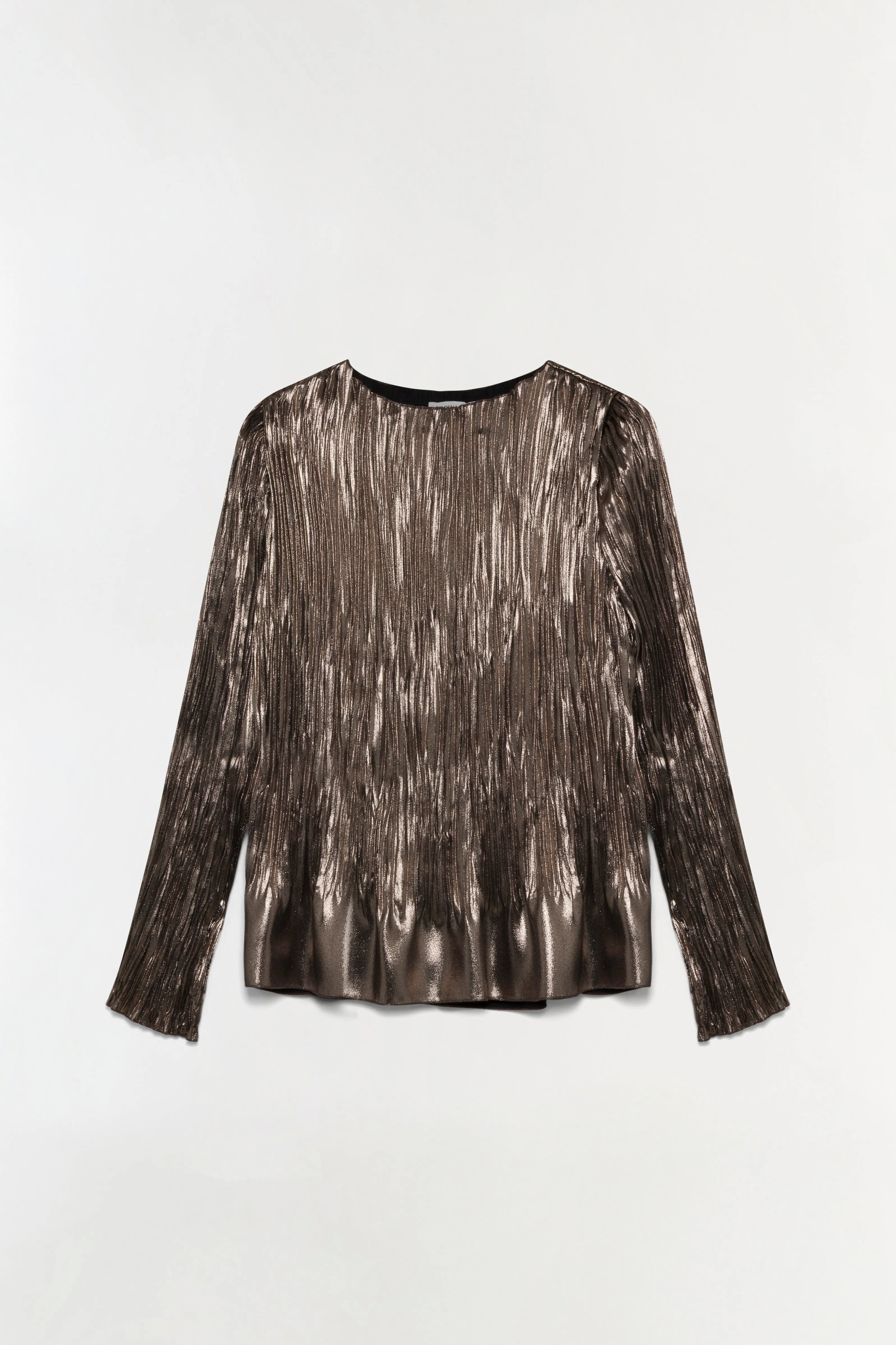 Chale Metallic Plisse Top sold by Simkhai