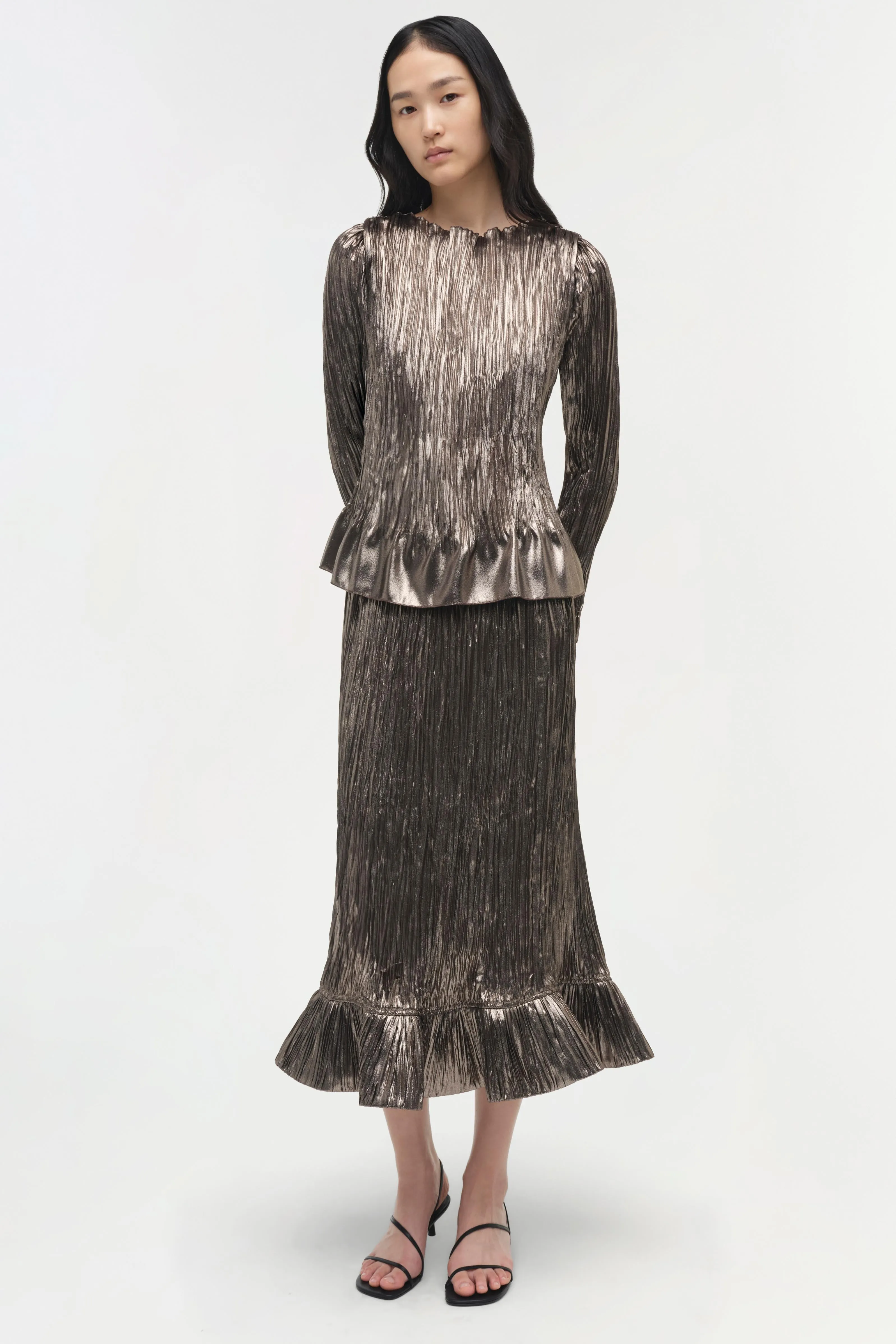 Chale Metallic Plisse Top sold by Simkhai product image thumbnail 2