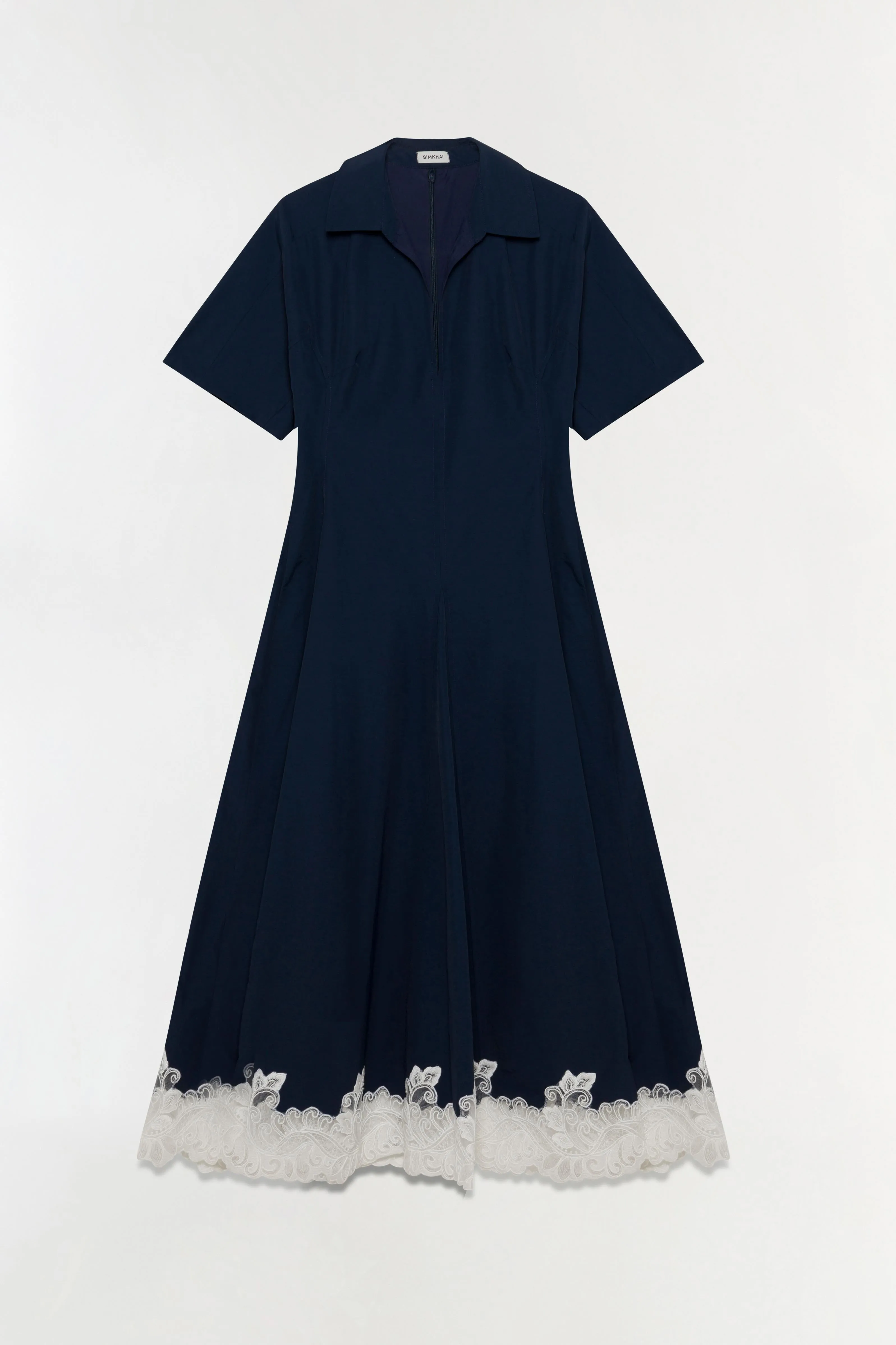 Nerris Cotton Faille Lace Midi Dress sold by Simkhai