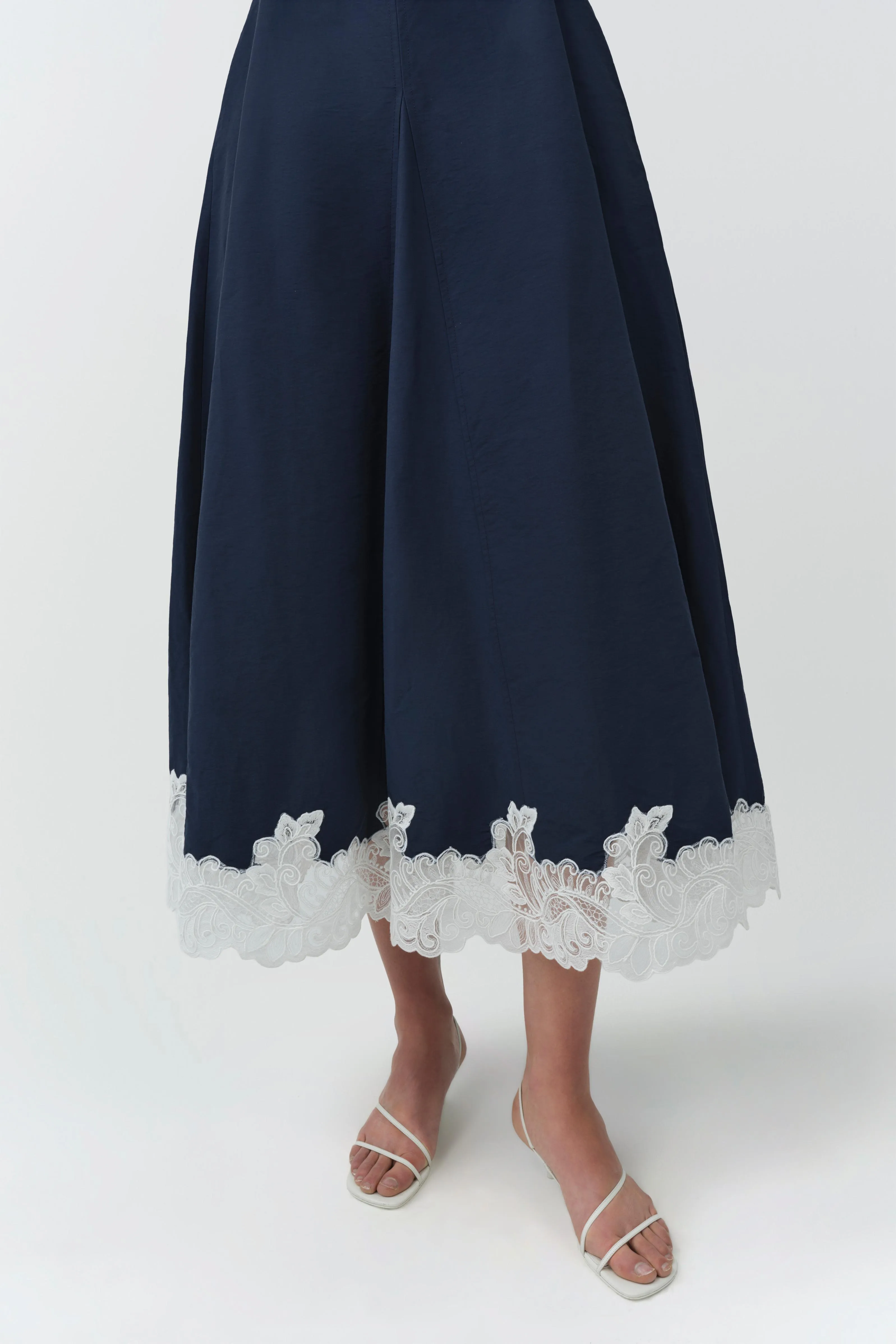 Nerris Cotton Faille Lace Midi Dress sold by Simkhai product image thumbnail 4