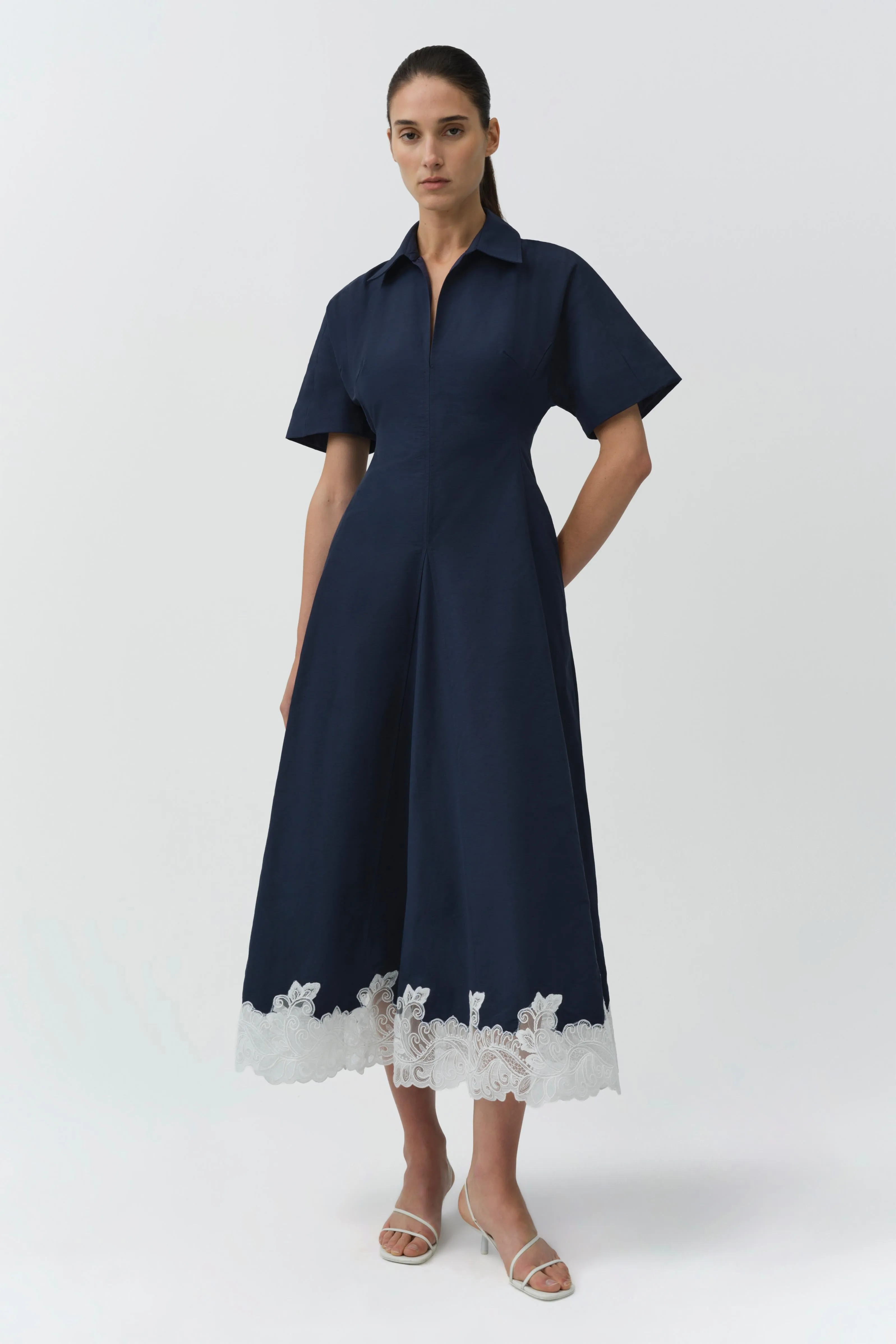 Nerris Cotton Faille Lace Midi Dress sold by Simkhai product image thumbnail 2