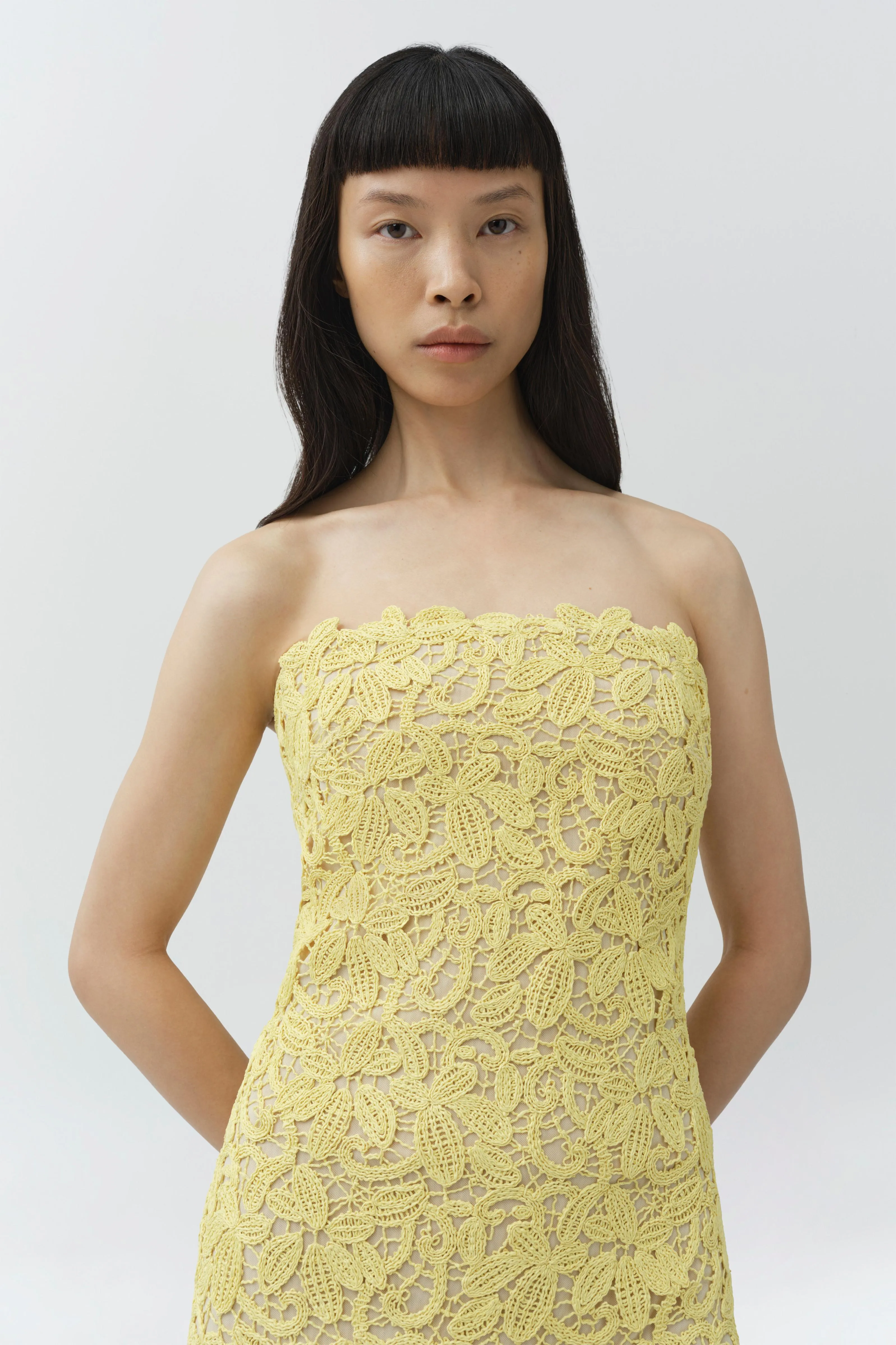 Sera Floral Raffia Bustier Midi Dress sold by Simkhai product image thumbnail 3