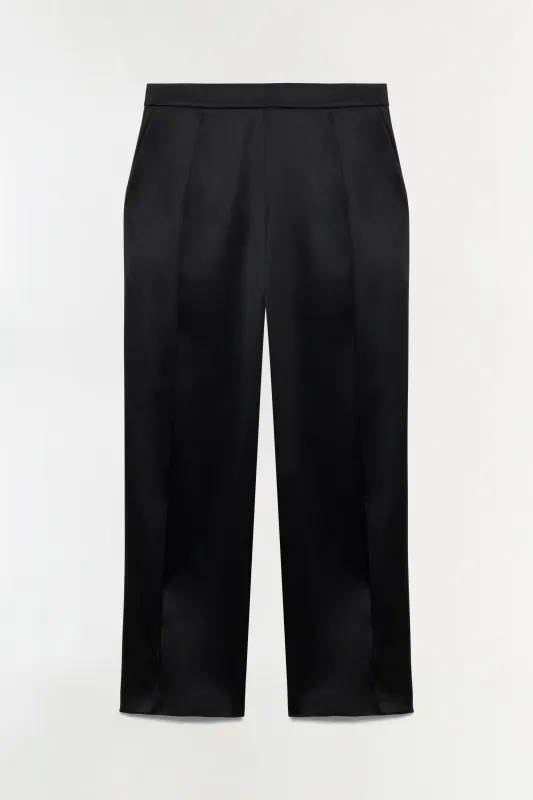 Faye Satin Side Slit Pant made by Simkhai