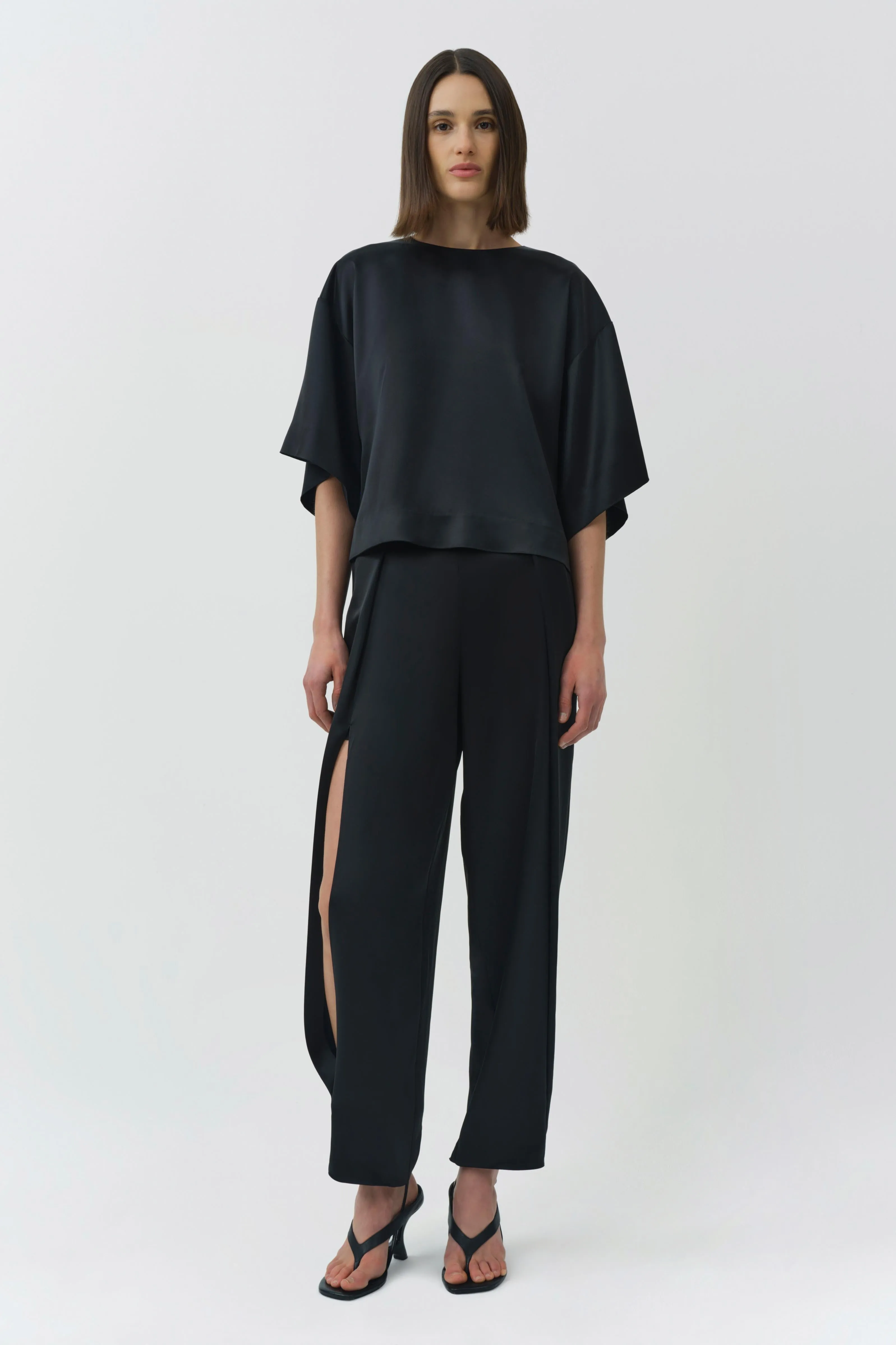 Faye Satin Side Slit Pant sold by Simkhai product image thumbnail 2