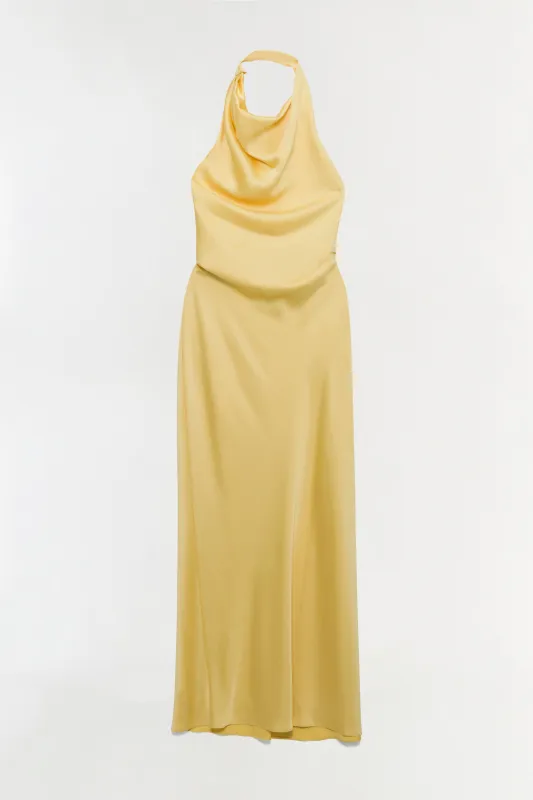 Reannon Draped Satin Gown made by Simkhai