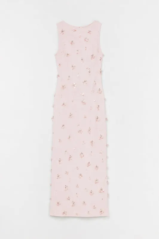 Claudia Embellished Crepe Midi Dress made by Simkhai