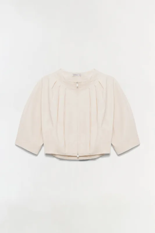 Jess Pleated Cotton Faille Jacket made by Simkhai