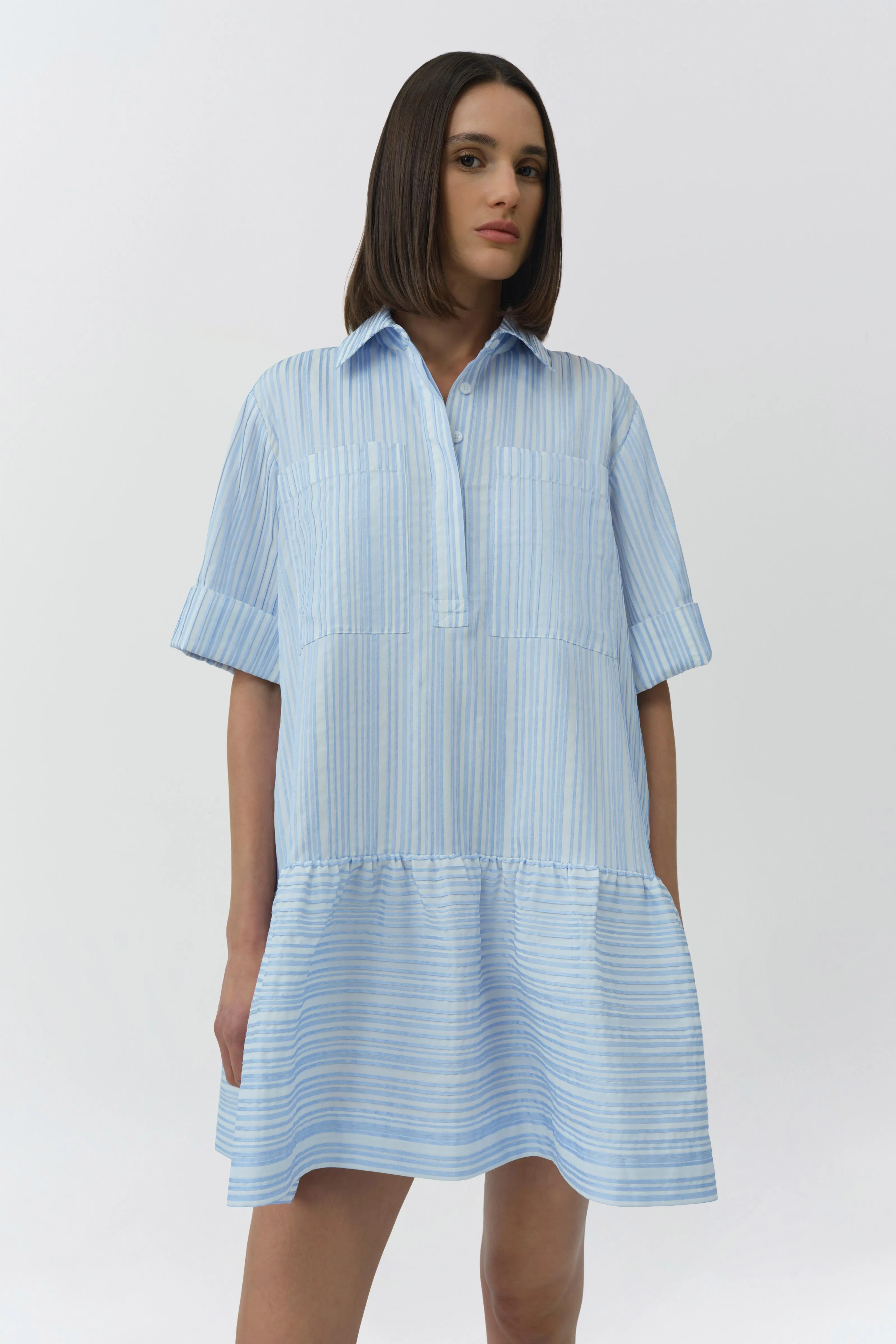 Criss Short Sleeve Shirt Dress sold by Simkhai product image thumbnail 3