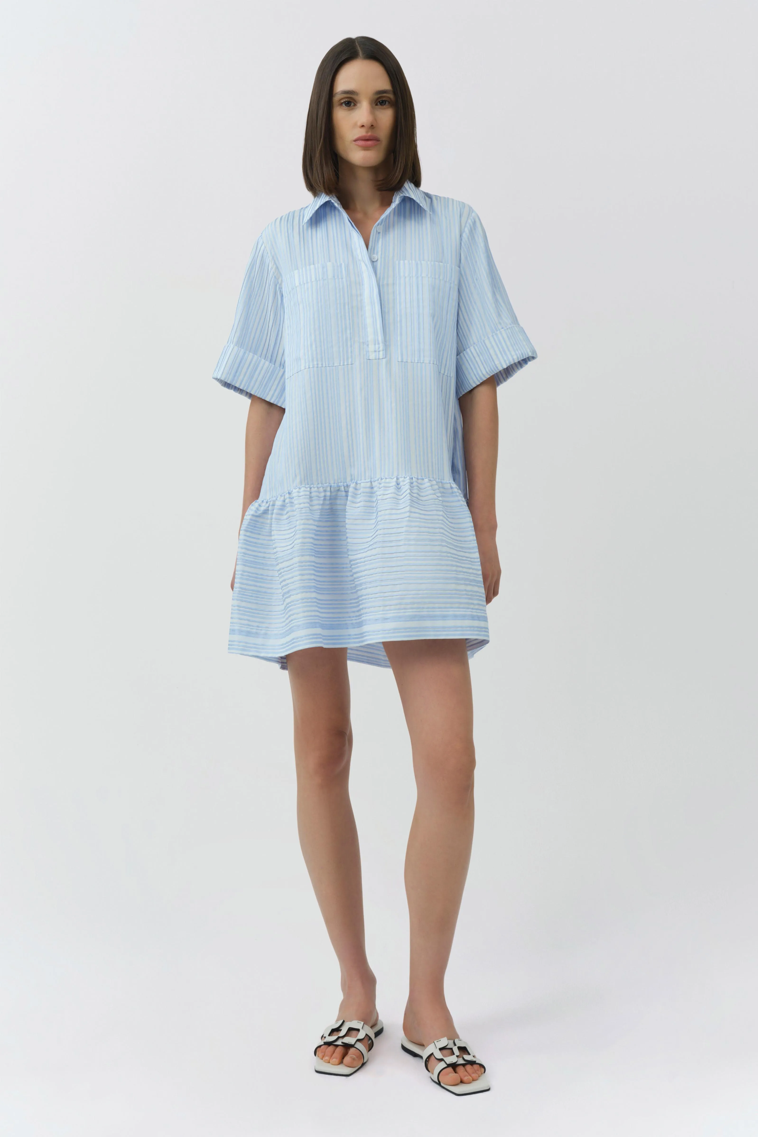 Criss Short Sleeve Shirt Dress sold by Simkhai product image thumbnail 2