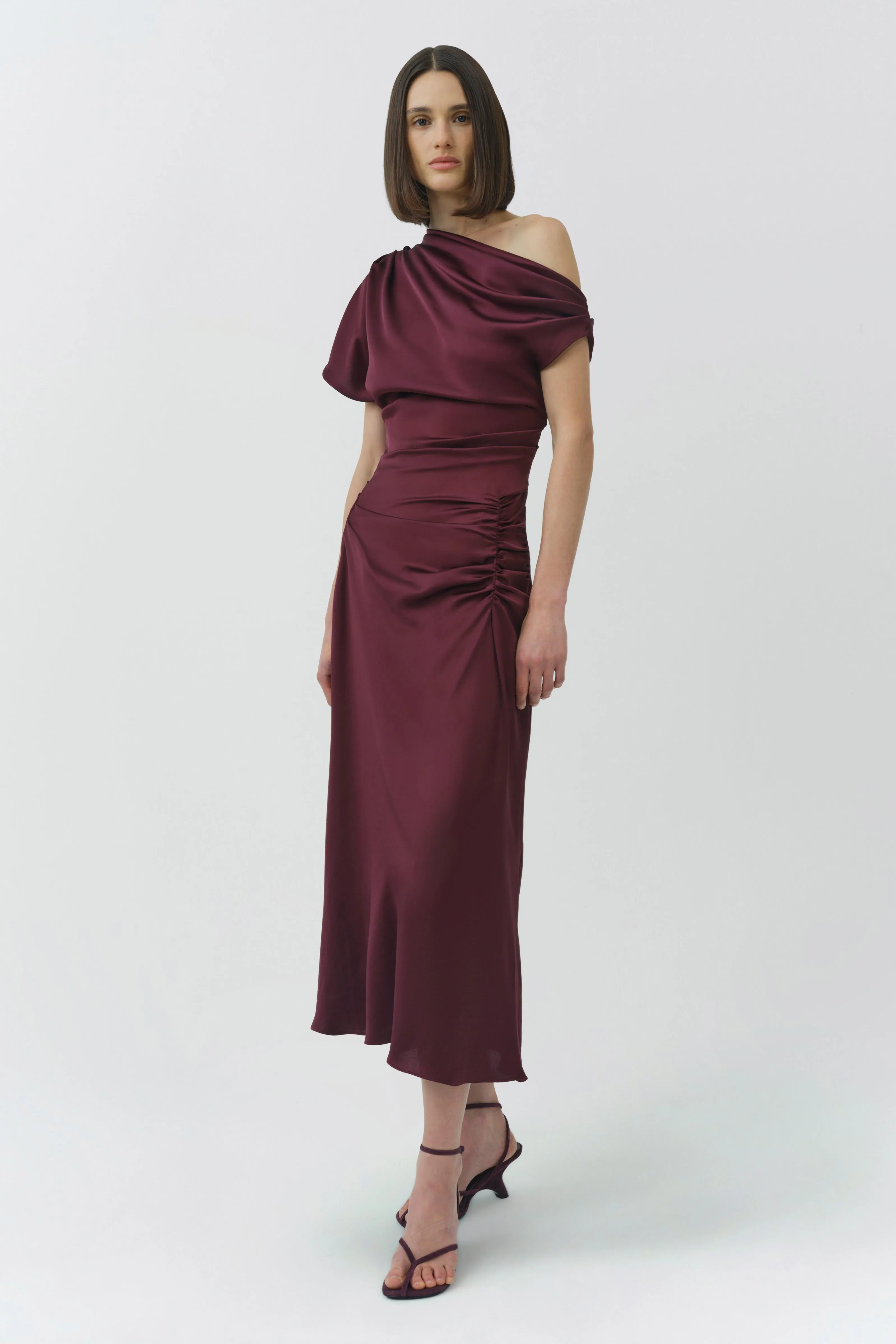 Joanna Off Shoulder Satin Midi Dress sold by Simkhai product image thumbnail 4