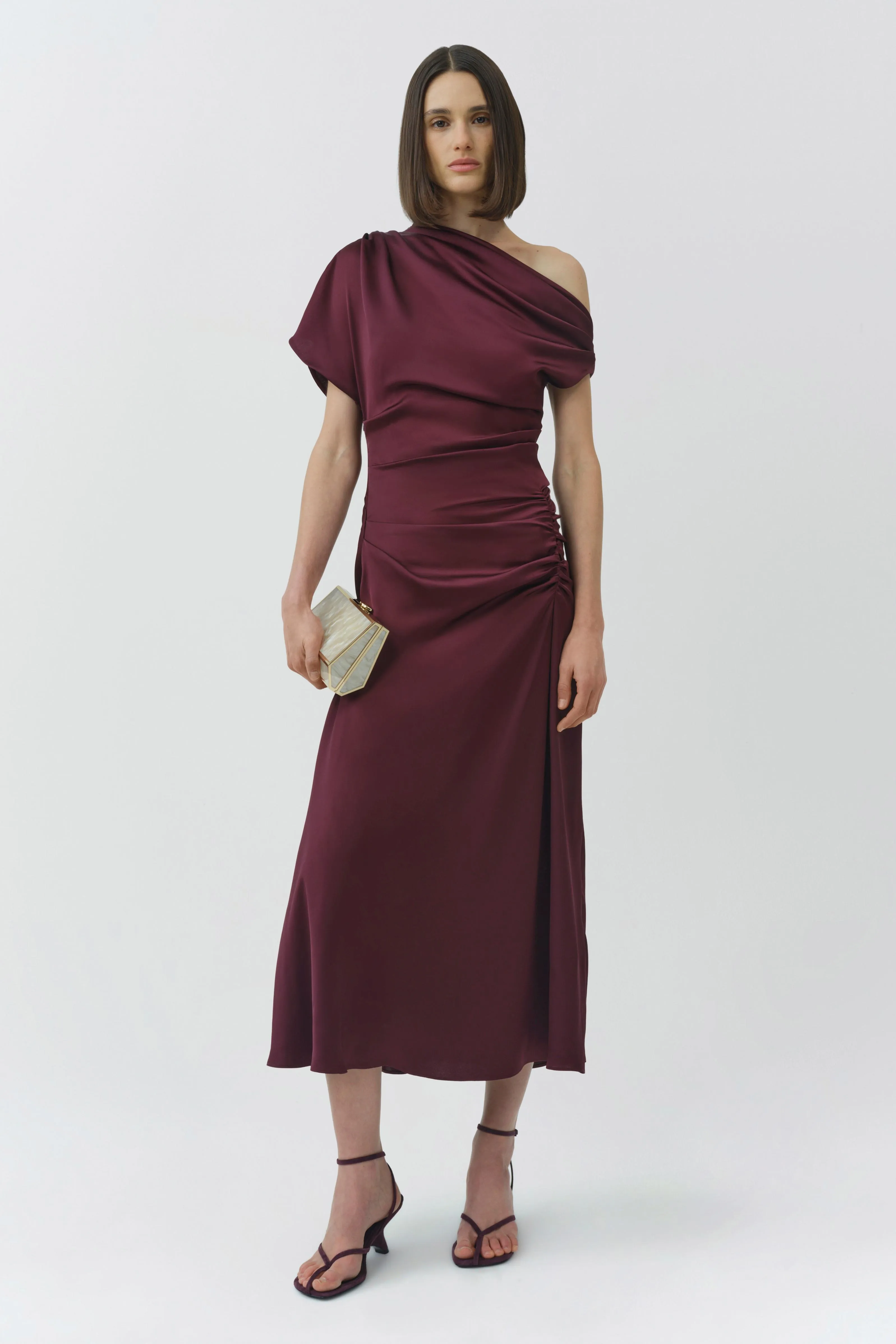 Joanna Off Shoulder Satin Midi Dress sold by Simkhai product image thumbnail 2